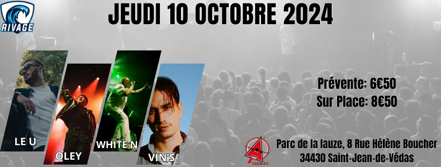 Vin's - White N - Le U - Oley+ Dj Set Au Tarmac Montpellier