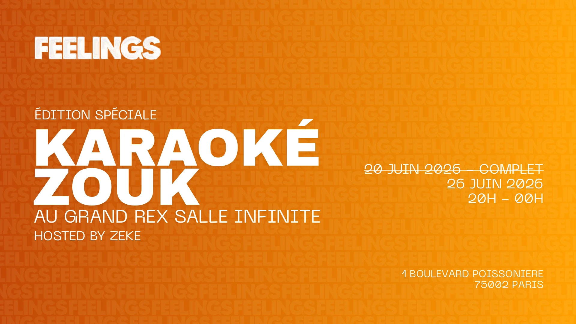 2nd Date - Karaoké Zouk By Feelings - Édition Spéciale