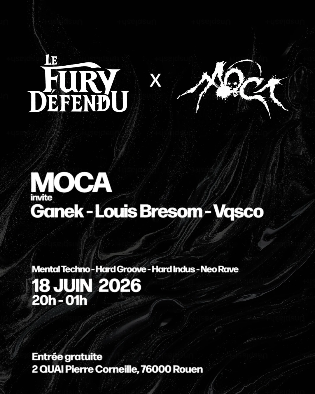 Soirée Techno Moca X Fury Défendu