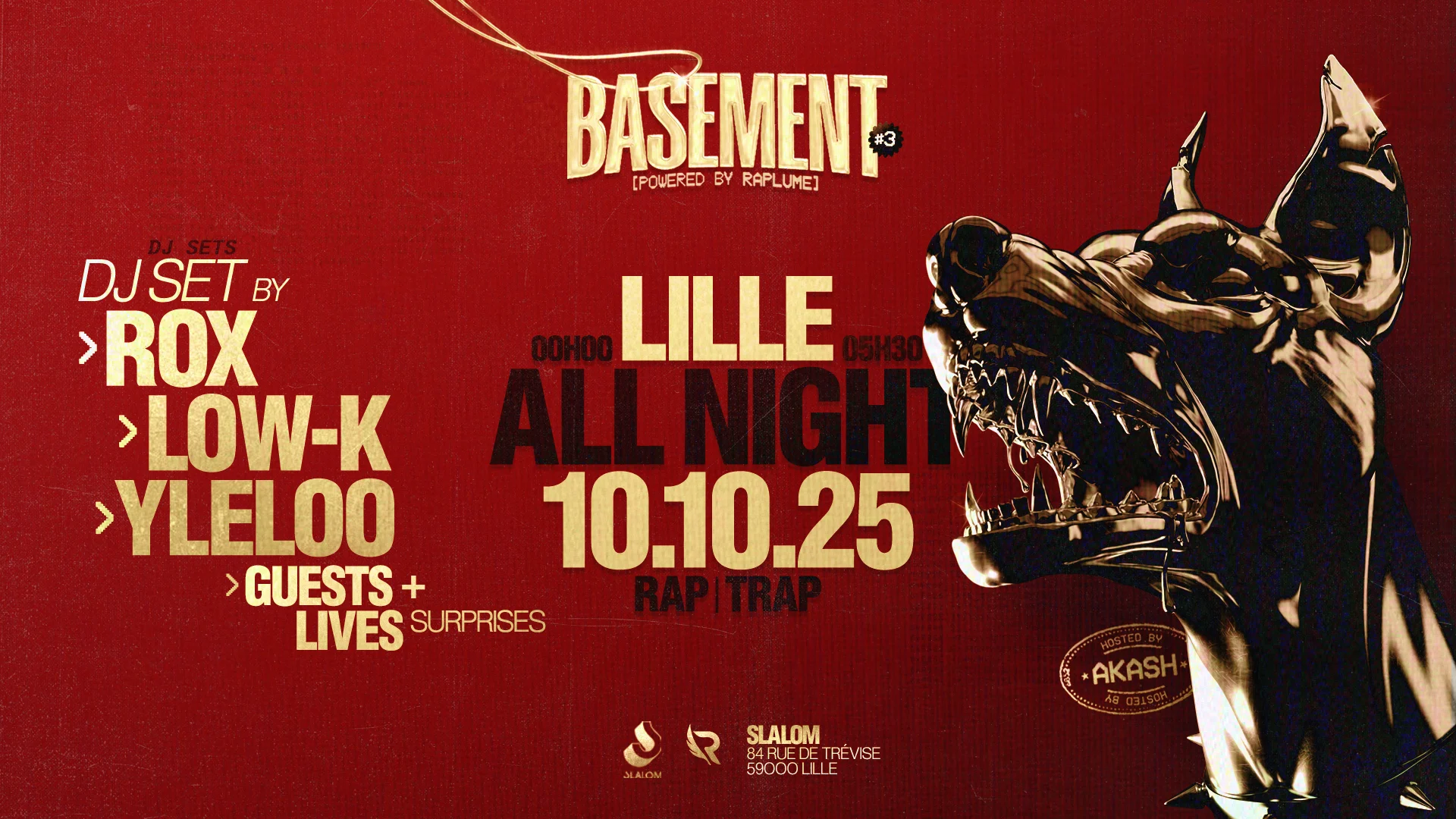 Soirée Rap — Basement Lille (Slalom) By Raplume
