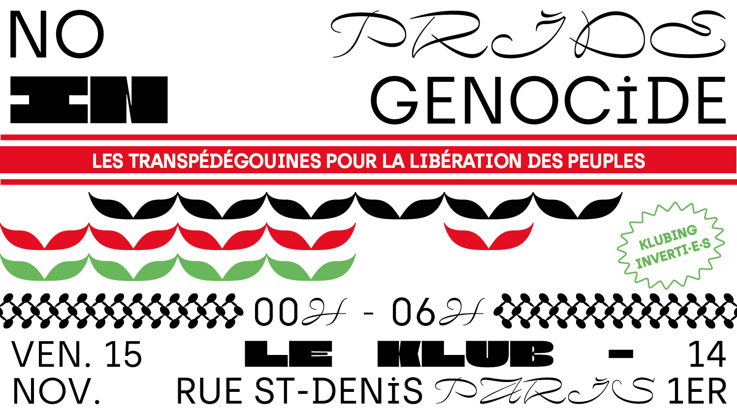 No Pride In Genocide - Klubbing Inverti·E·S