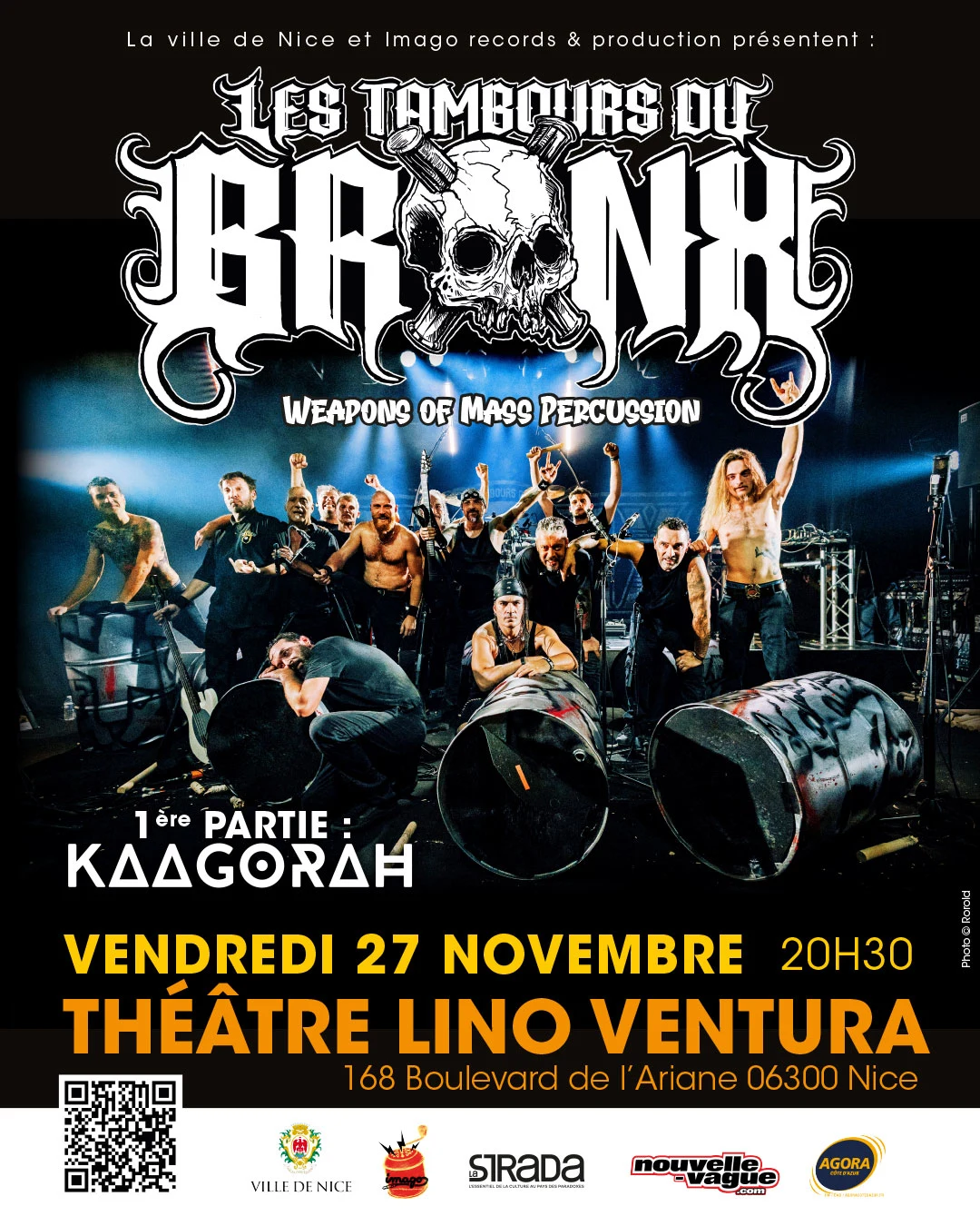 Les Tambours Du Bronx / 27 Nov / Théâtre Lino Ventura Nice