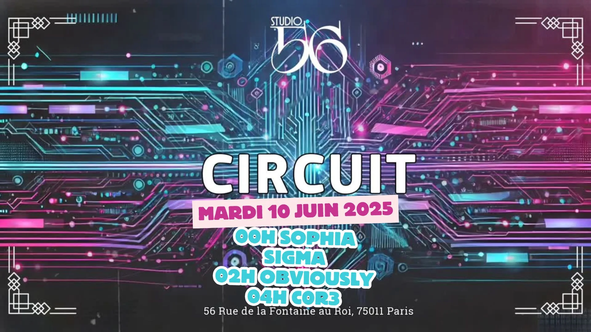 Circuit W/ Sophia Sigma, Obviously & C0r3