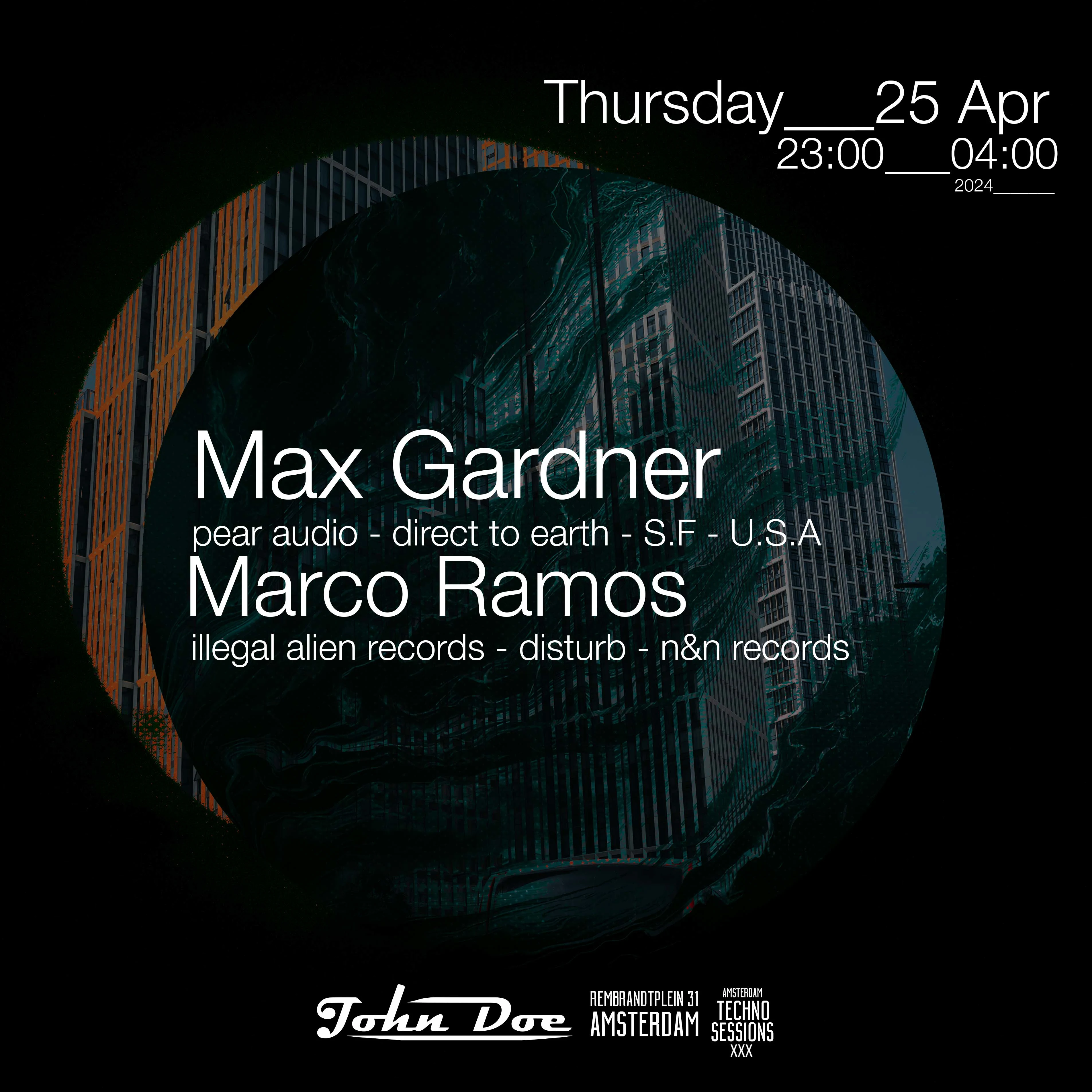 Amsterdam Techno Sessions W/ Max Gardner (Peer Audio) U.S.A