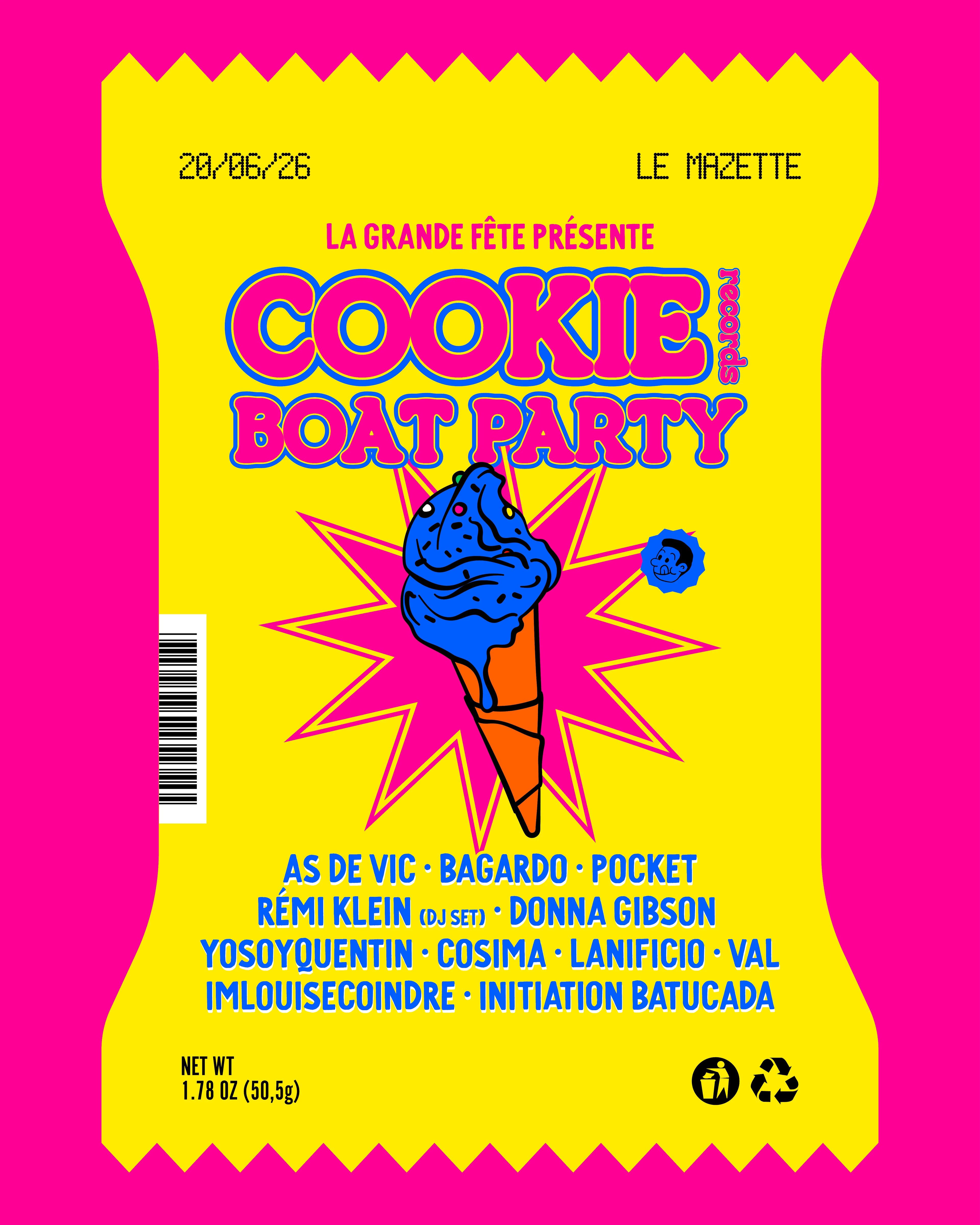 La Grande Fête Présente Cookie Boat Party !