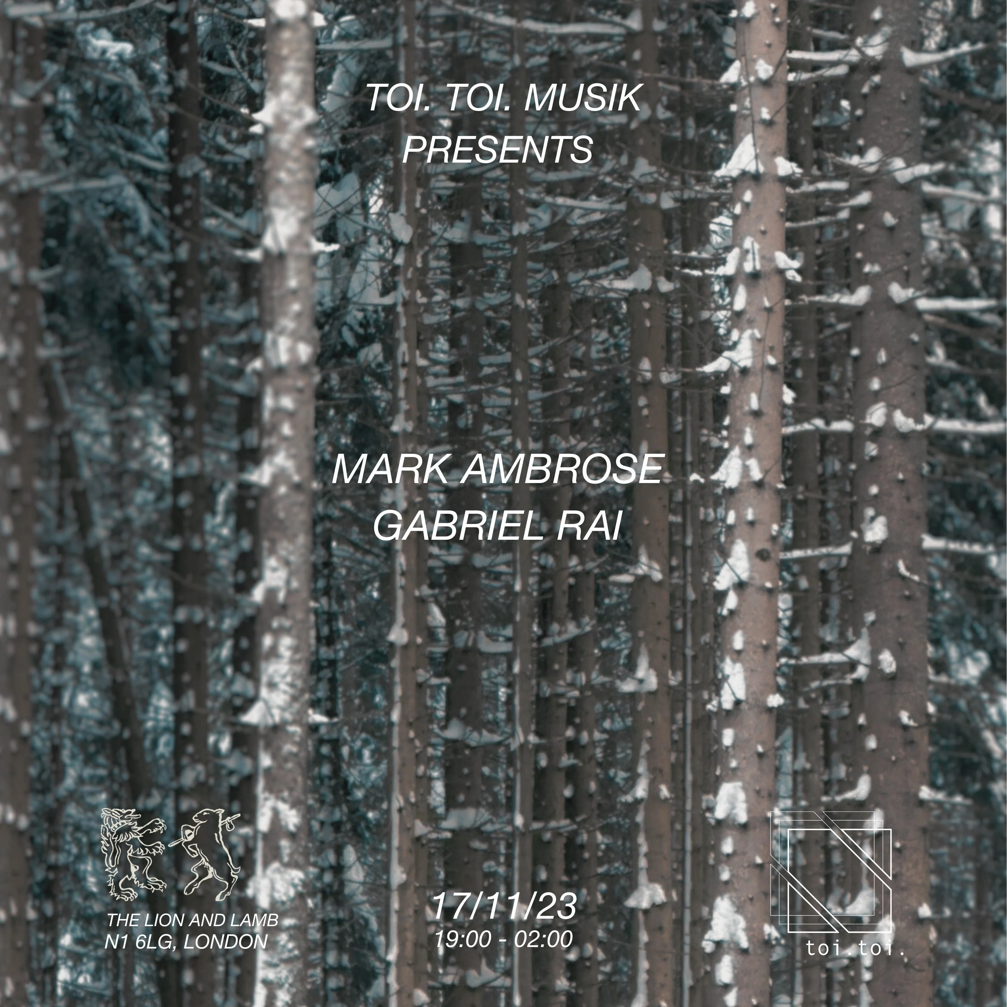 Toi Toi Presents Mark Ambrose & Gabriel Rai