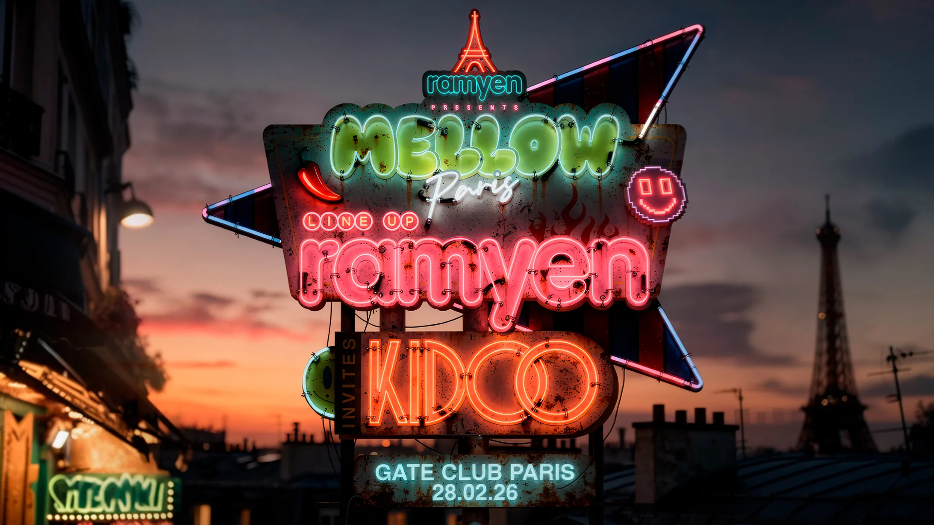 Mellow: Ramyen X Kidoo At Gate Club Paris