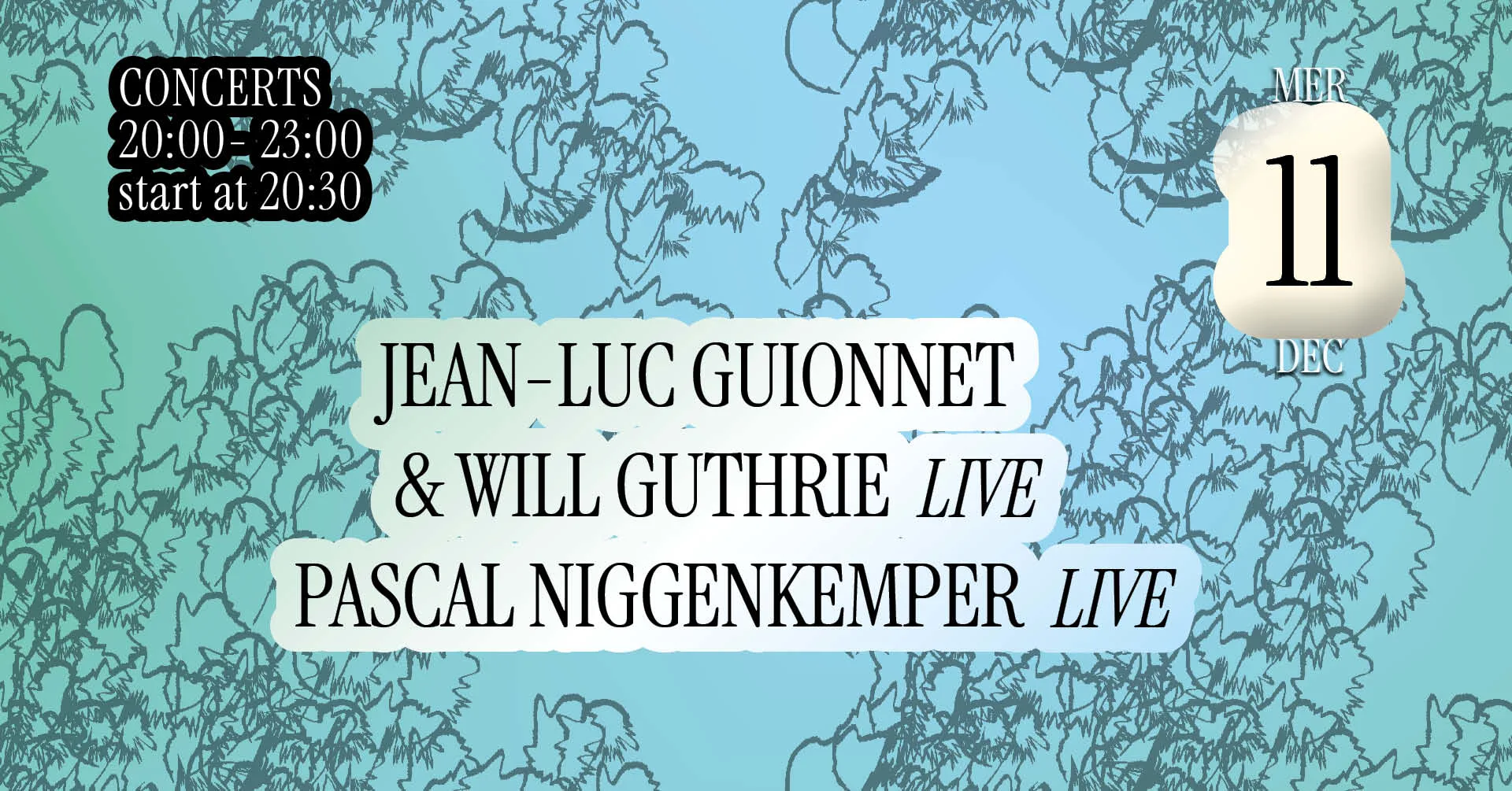 Concert [J.-L. Guionnet & Will Guthrie, Pascal Niggenkemper]