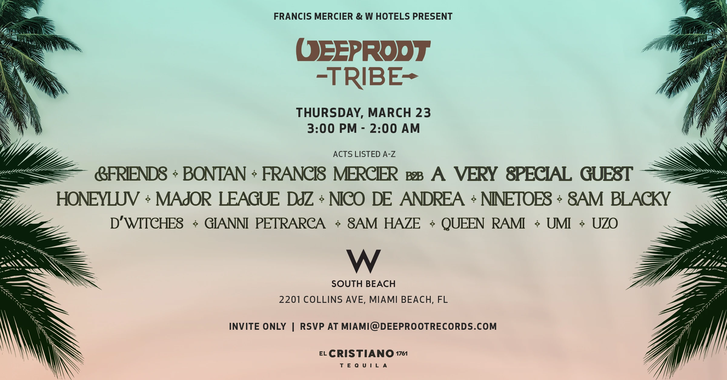 Deep Root Tribe Miami Music Week At W South Beach