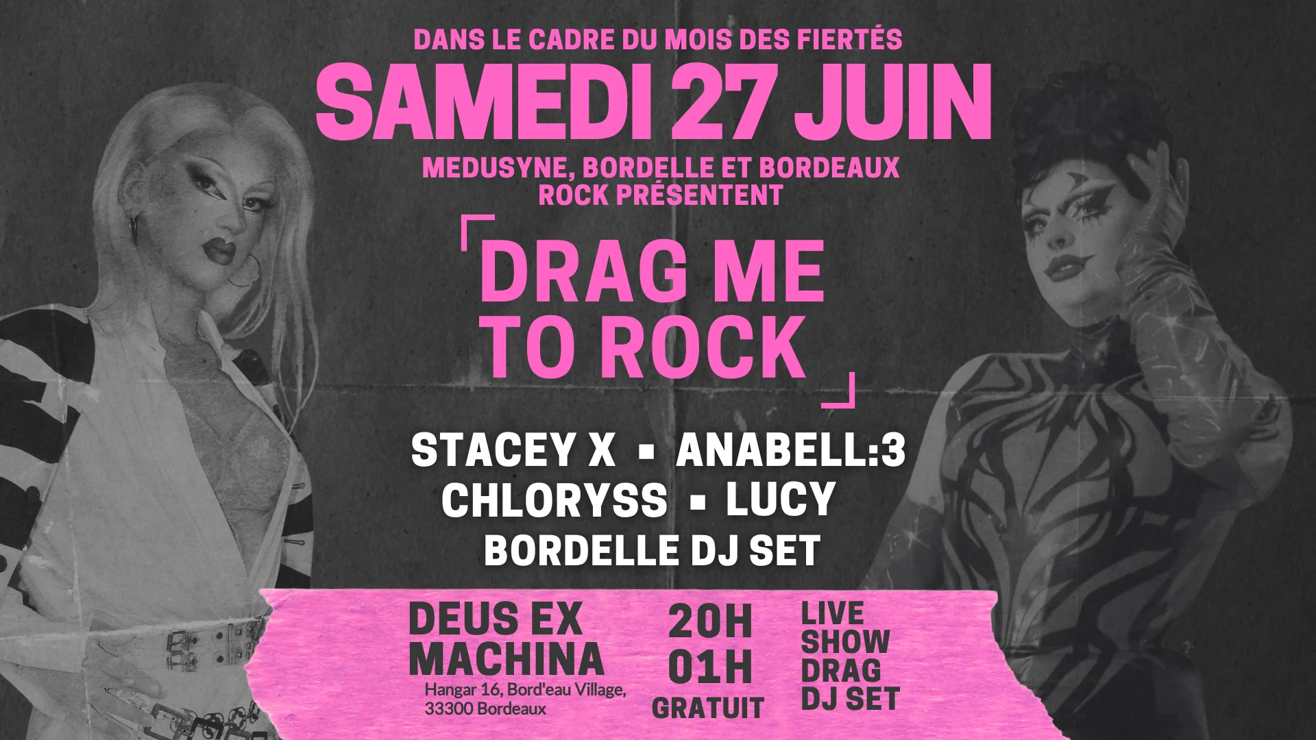 Drag Me To Rock / 27 Juin / Gratuit / Deus Ex Machina