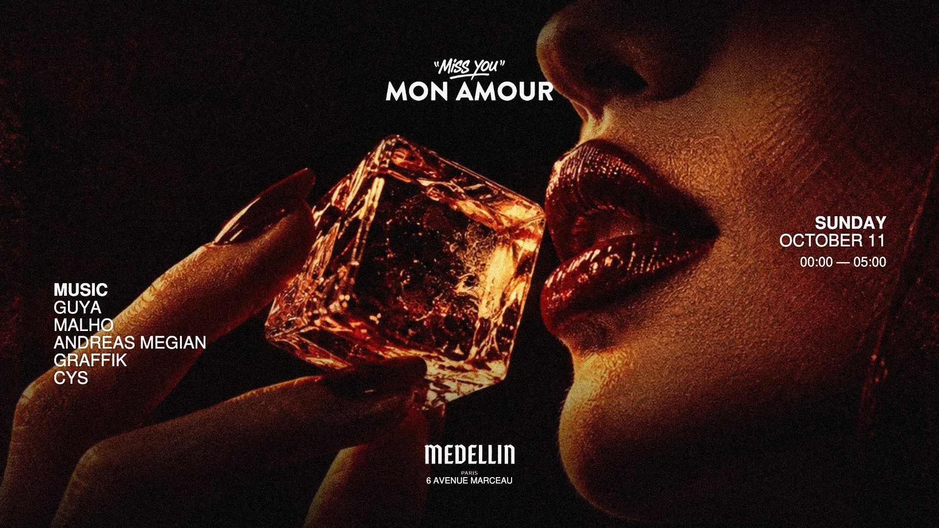 Miss You Mon Amour @ Medellin Paris - Dimanche 11 Oct.