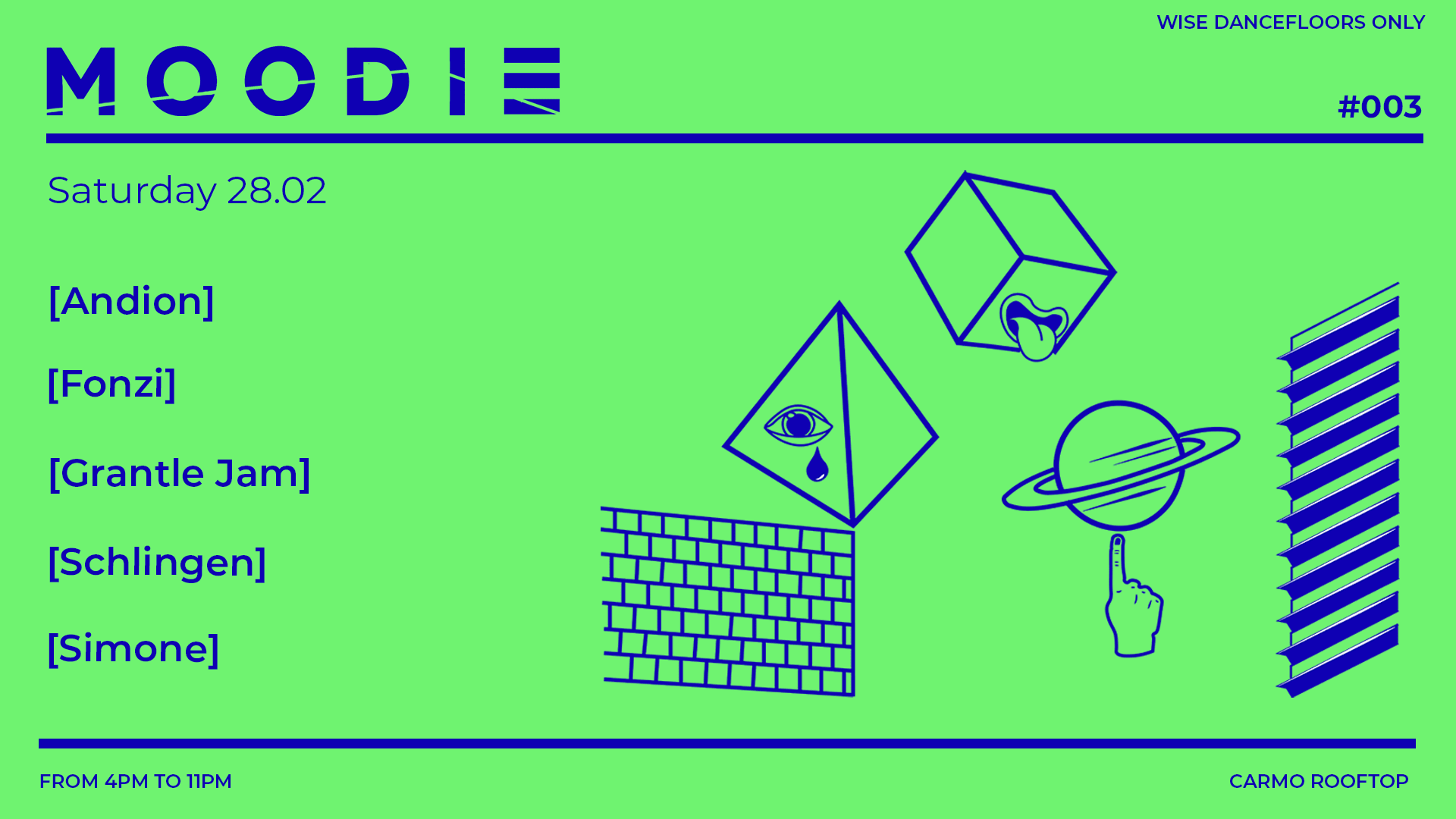 Moodie Invites Schlingen & Fonzi @ Carmo Rooftop