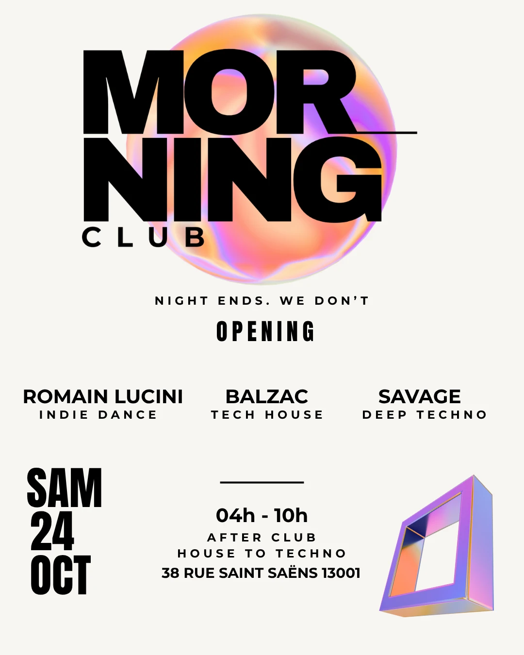 After Morning Club Opening - House To Techno