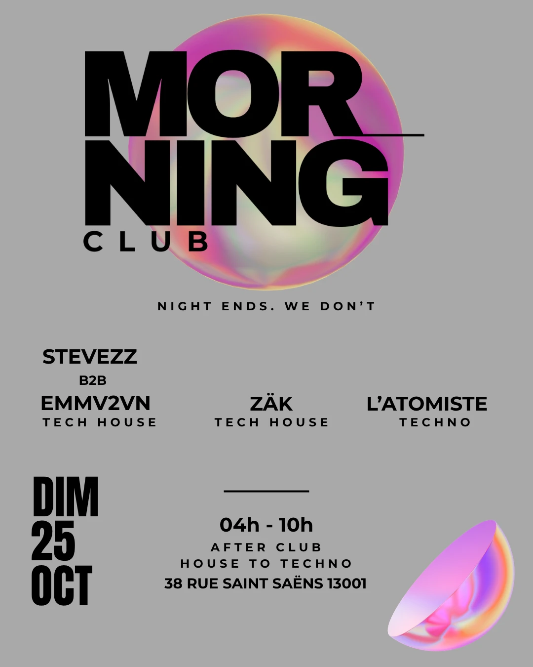 After Morning Club W/ Stevezz, Emmv2vn, Zäk & L'atomiste