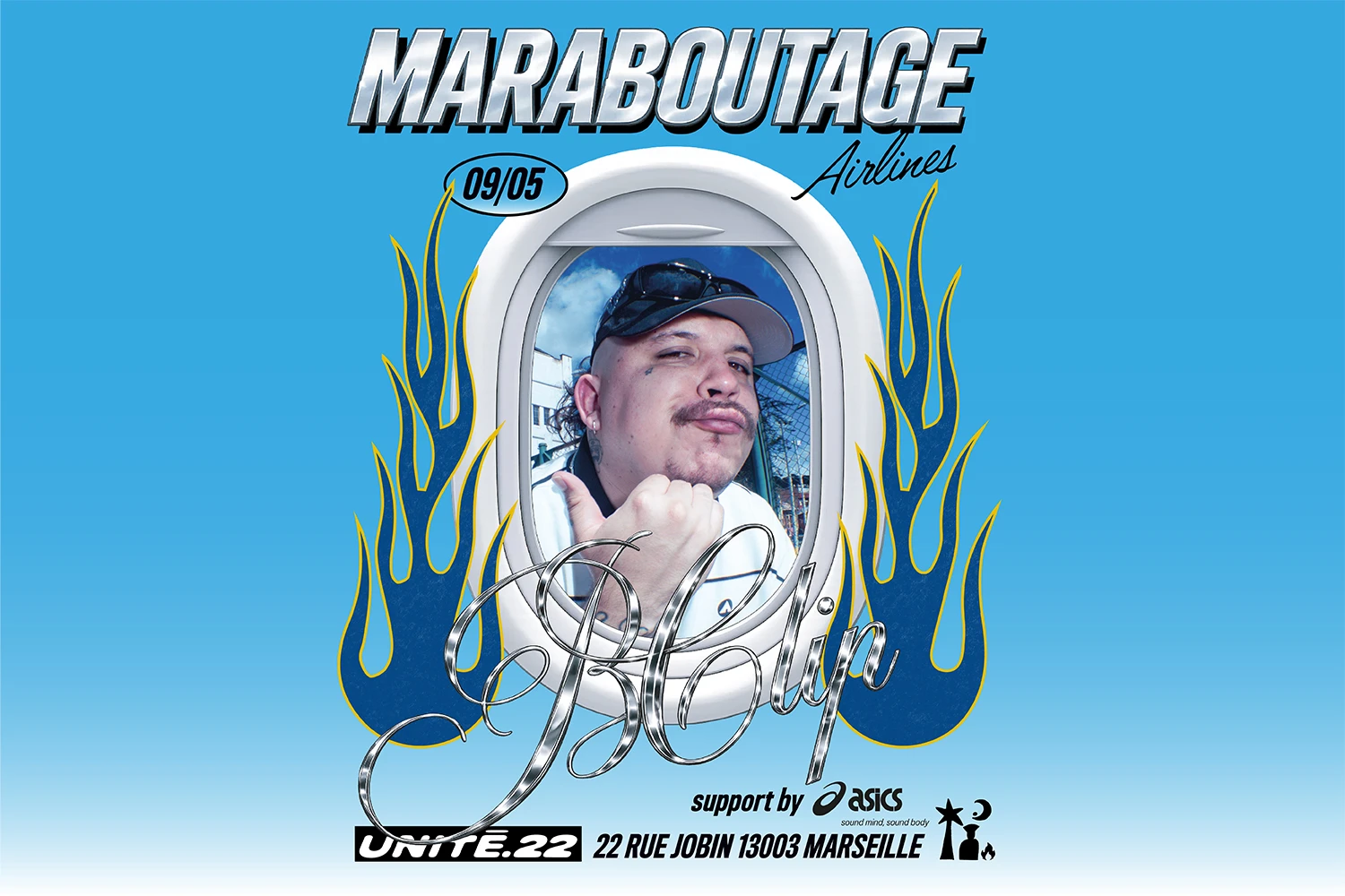 Maraboutage Airlines X Bclip @ Unité22