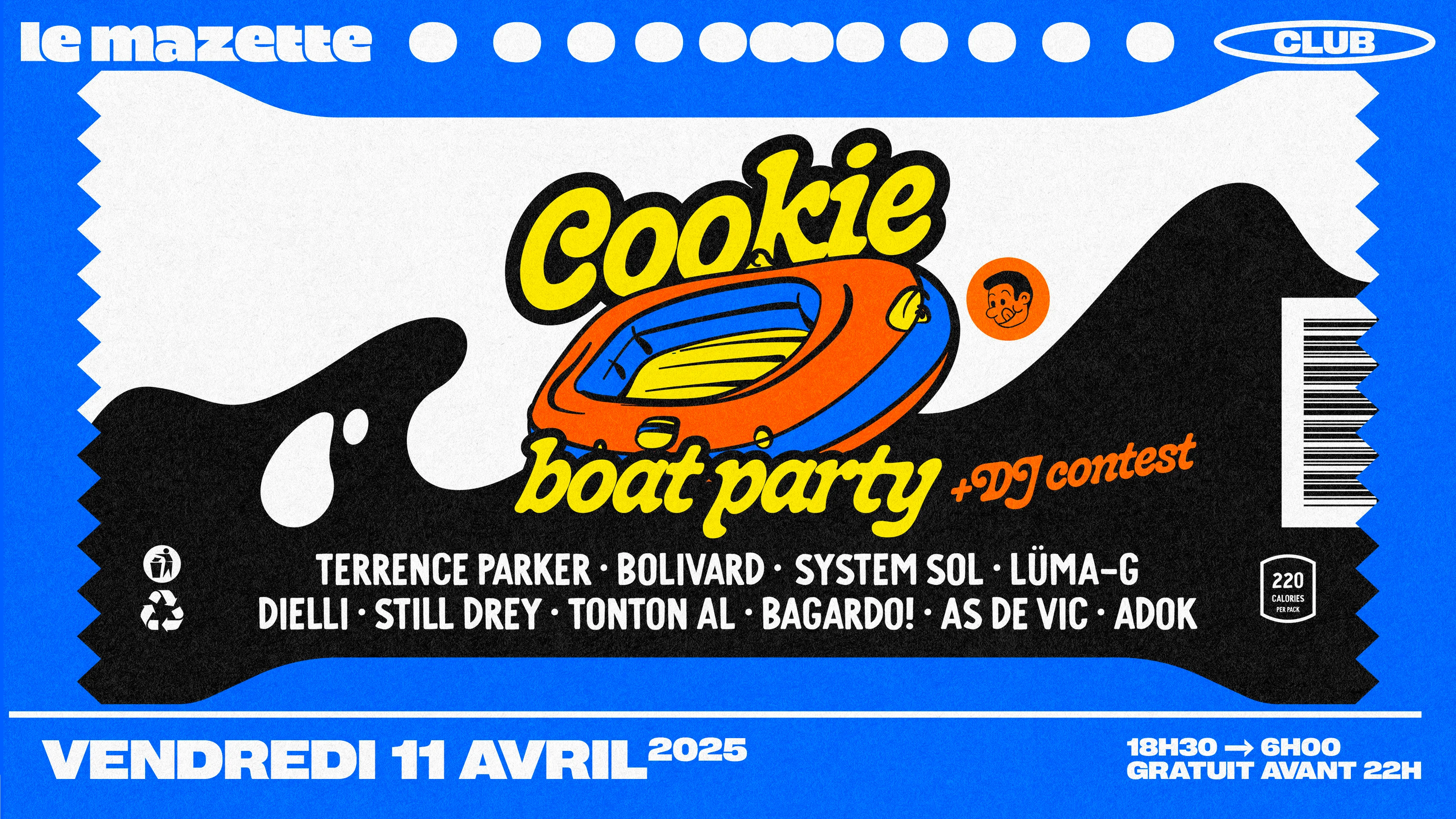 [Tickets Sur Place]  Cookie Boat Party W/ Terrence Parker