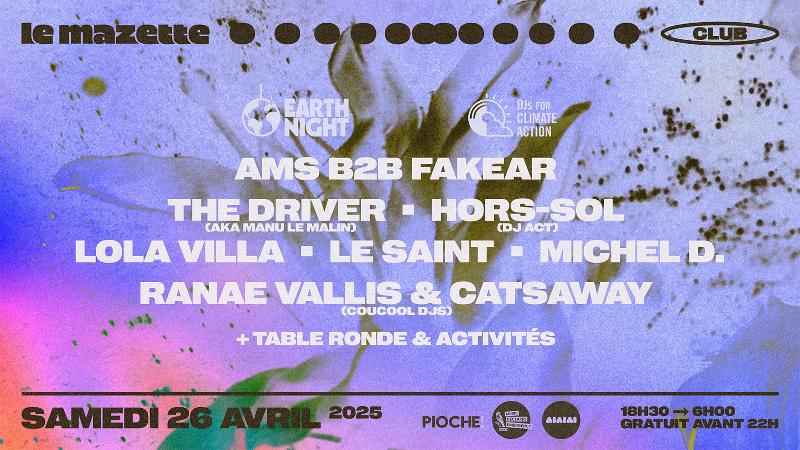 Earth Night • Ams B2b Fakear, The Driver, Hors-Sol & More