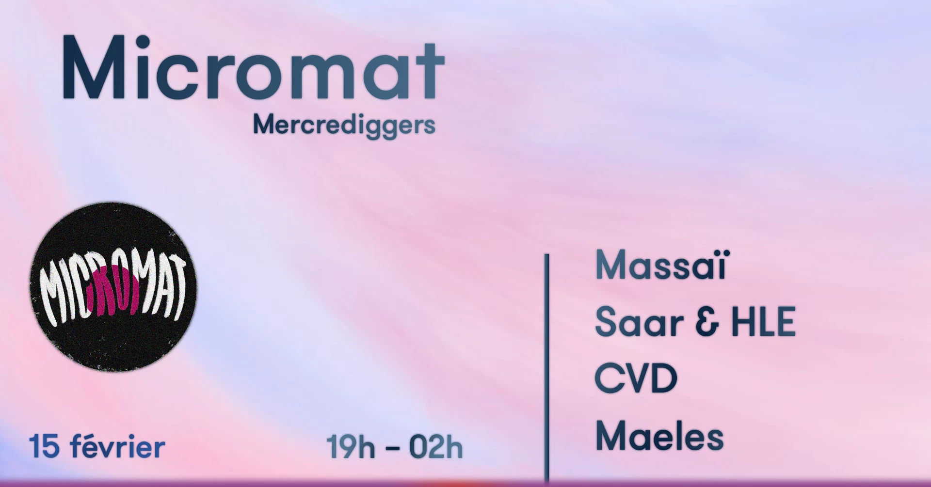 Mercrediggers W/ Massai /Saar&Hle/ Maeles/ Cvd