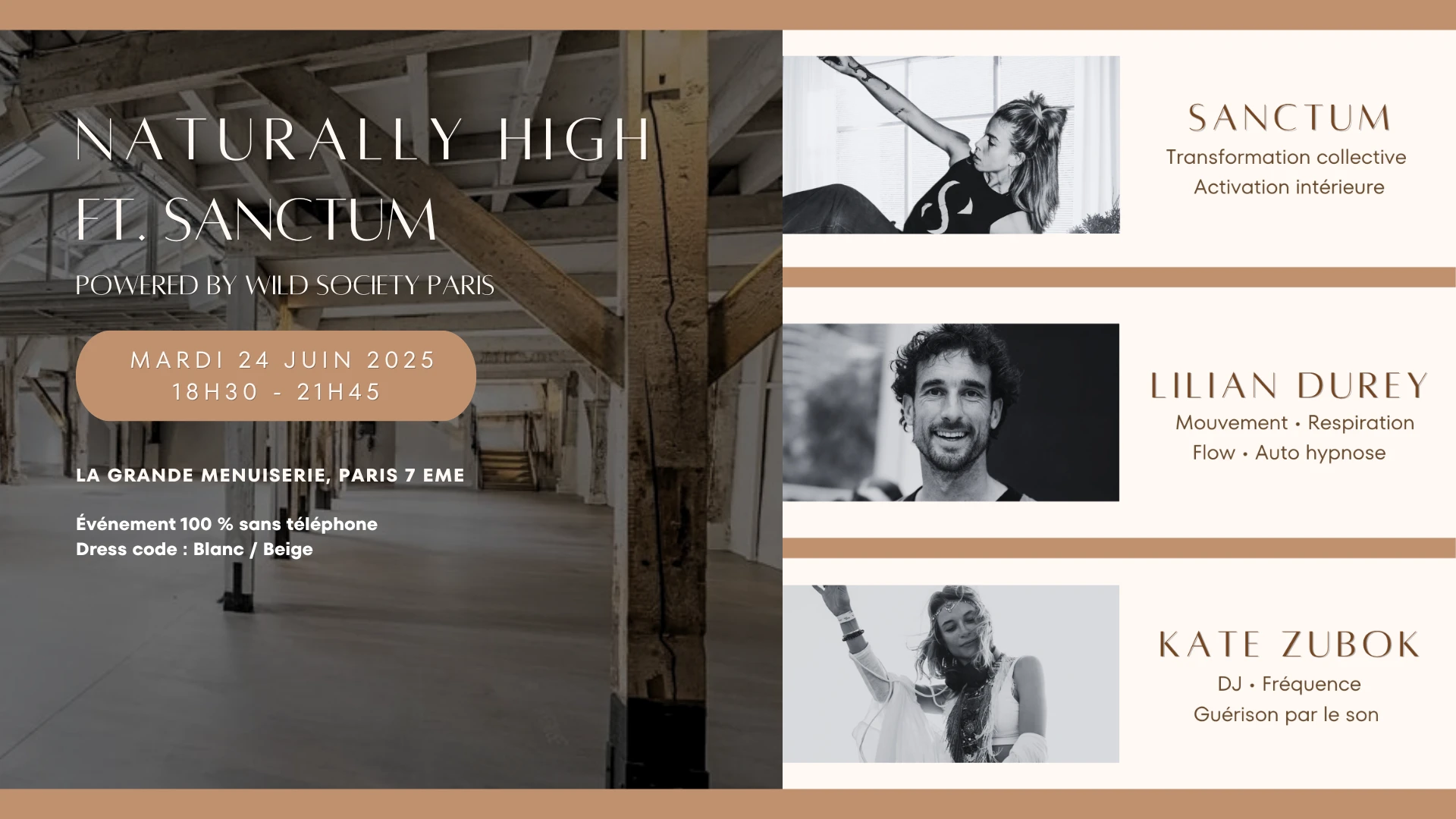 Naturally High X Sanctum @ Paris 7e, Tues 24th