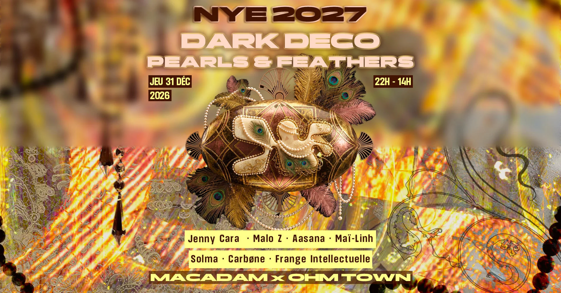 Nye 27 · Dark Deco - Pearls & Feathers