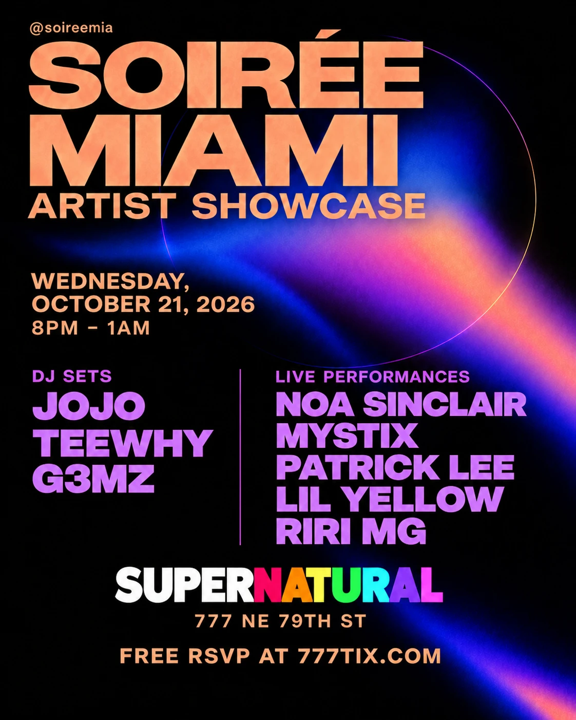 Soirée Miami: Artist Showcase