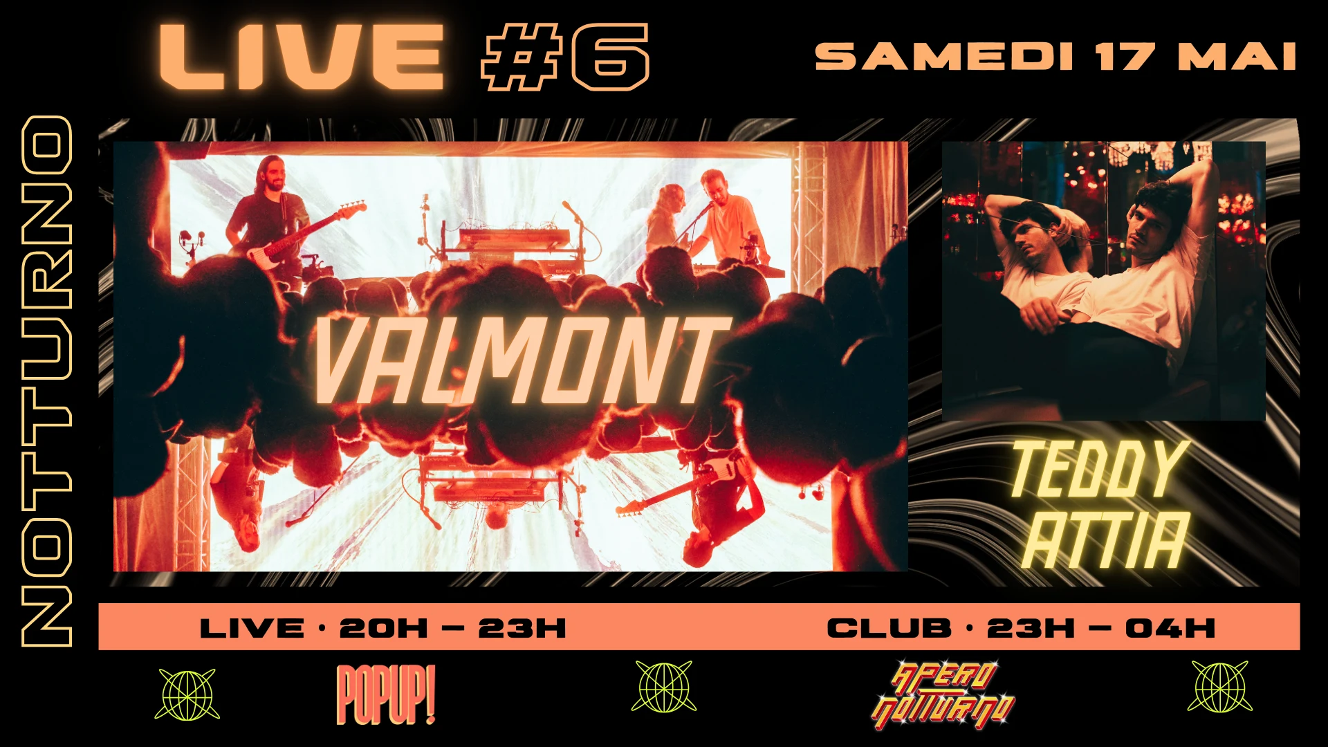 Notturno Live: Valmont • Teddy Attia • Apéro Notturno
