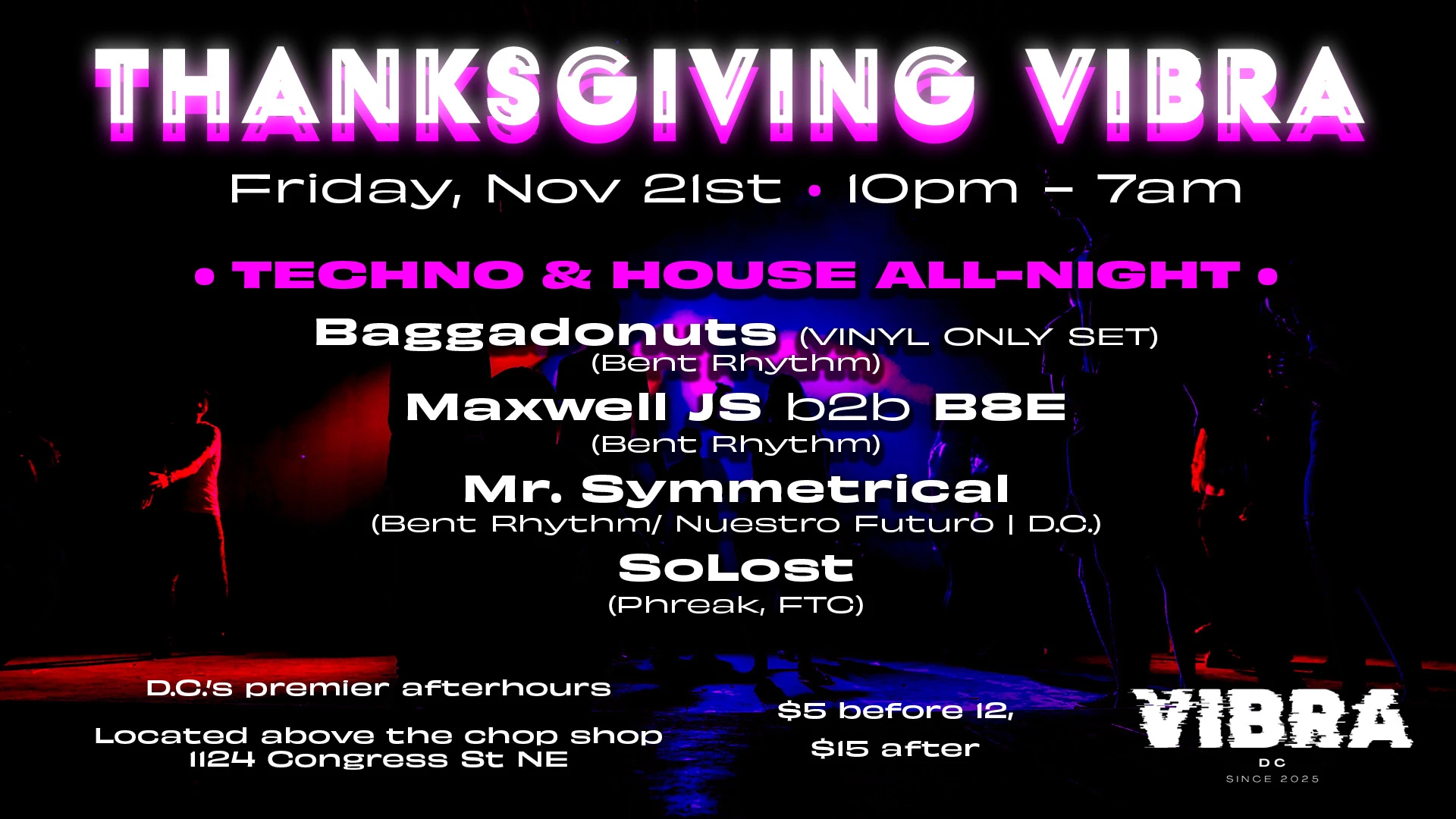 Thanksgiving Vibra | Techno & House All Night (After-Hours)