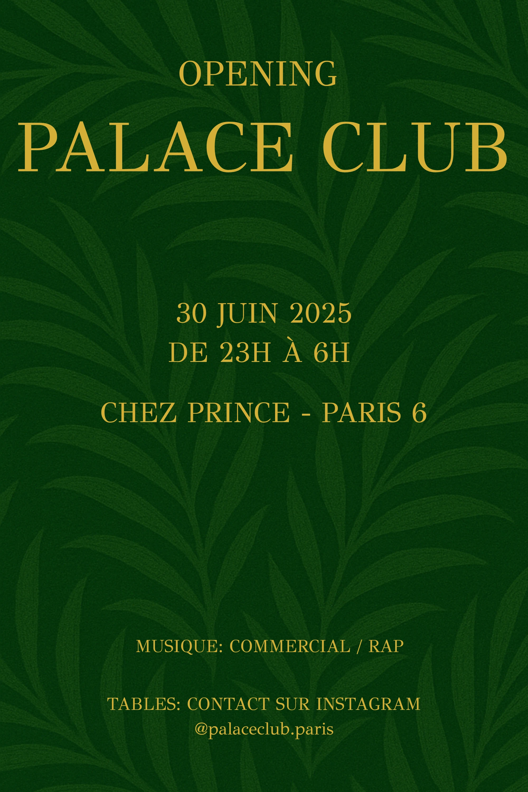 Opening - Palace Club