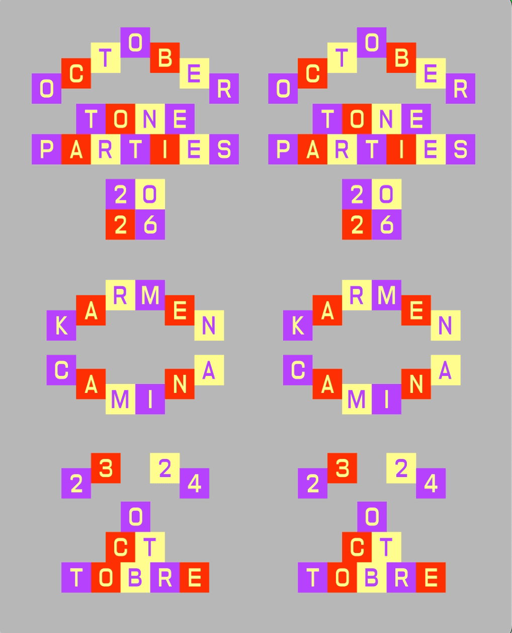 October Tone Parties 2026