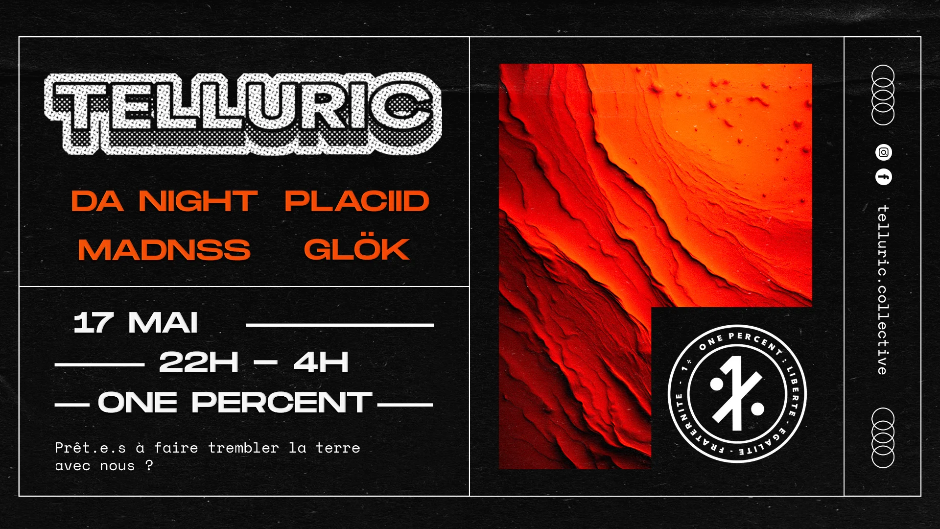 Telluric X One Percent // Glök, Placiid, Madnss, Da Night
