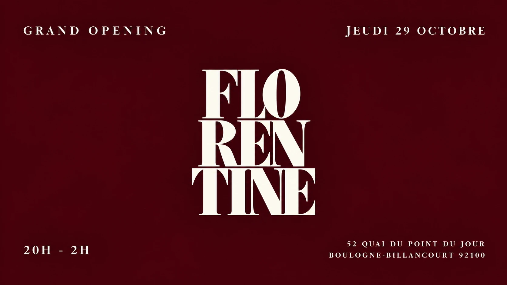 Florentine Sur Seine - Opening