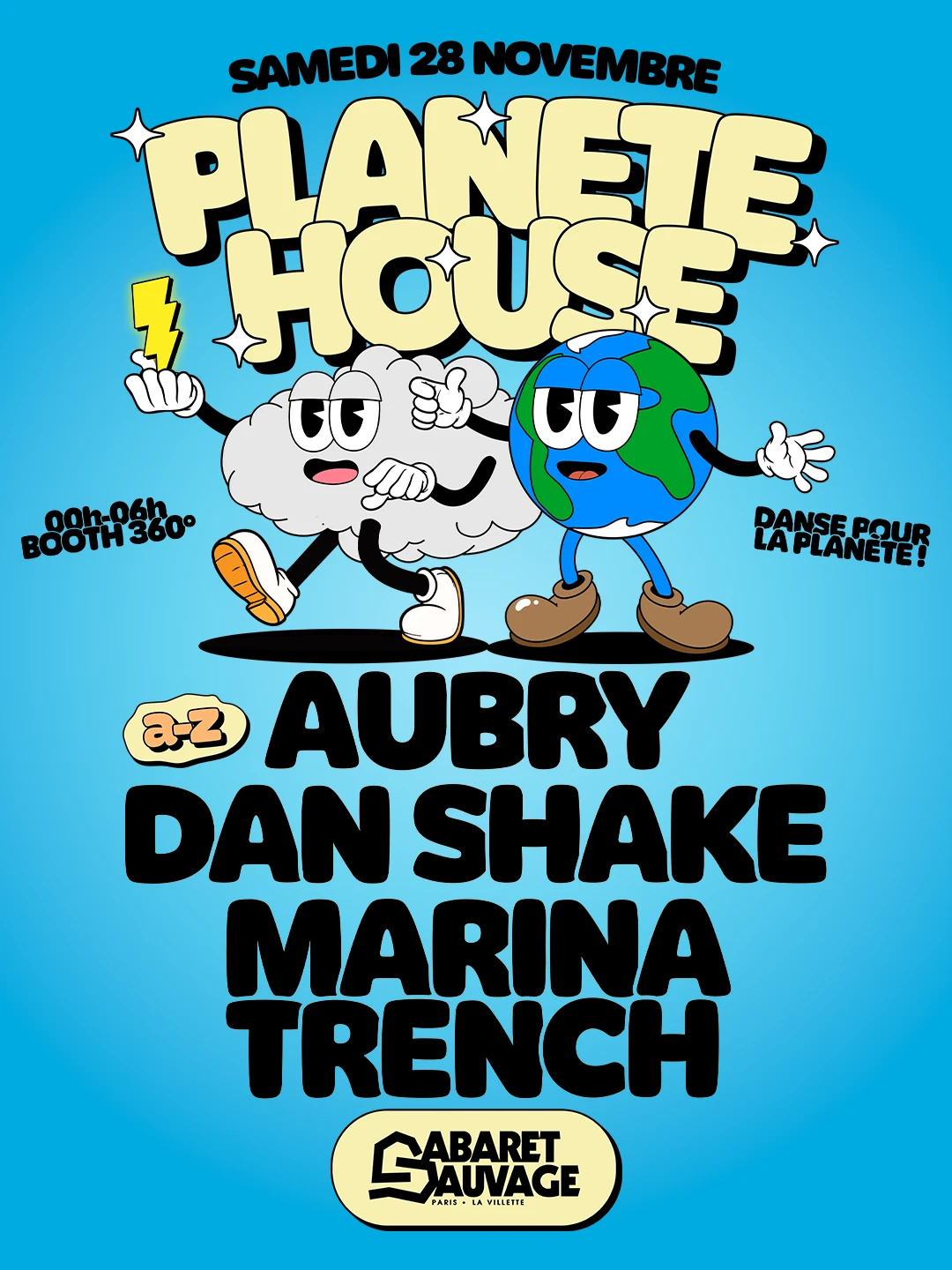 Planète House : Dan Shake, Marina Trench, Aubry