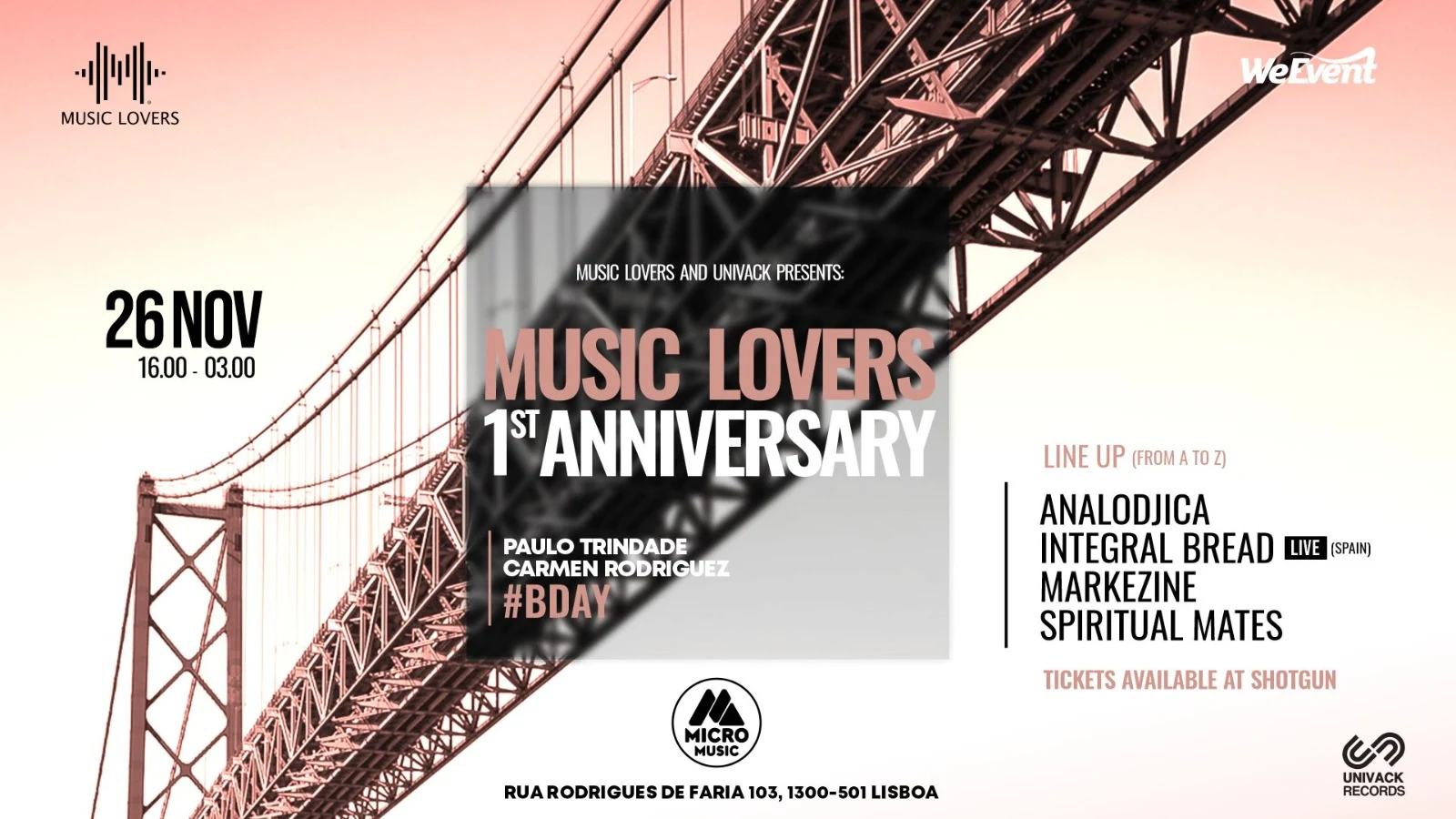 Music Lovers 1st Anniversary