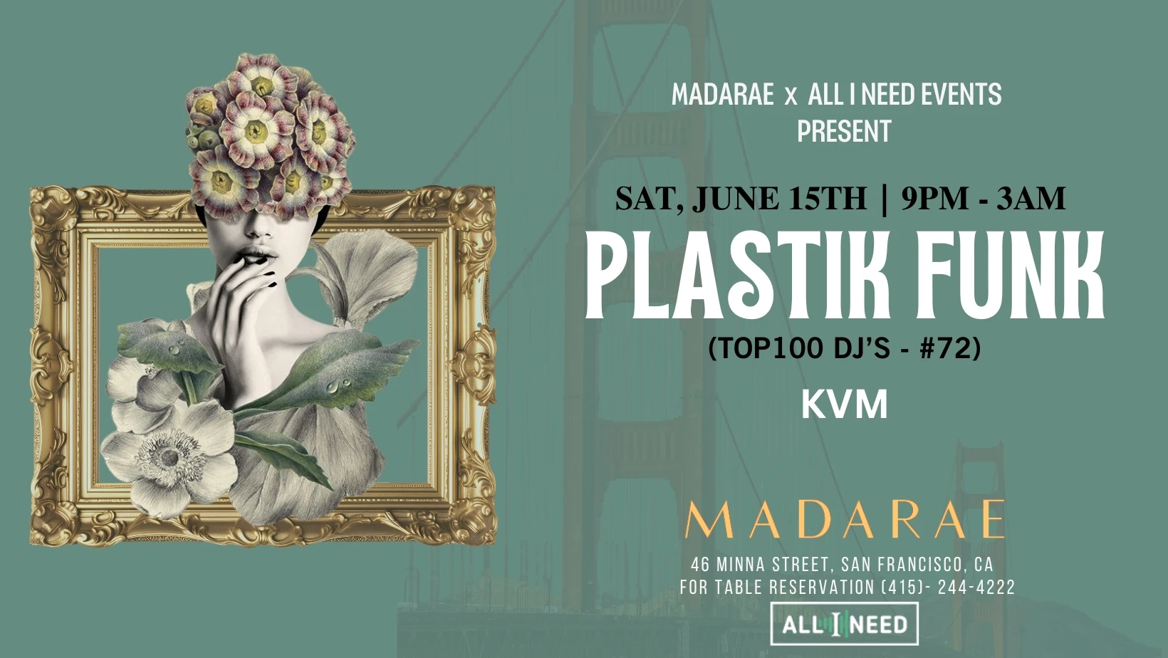 All I Need W/ Plastik Funk (#72 Dj -Djmag Top100) At Madarae