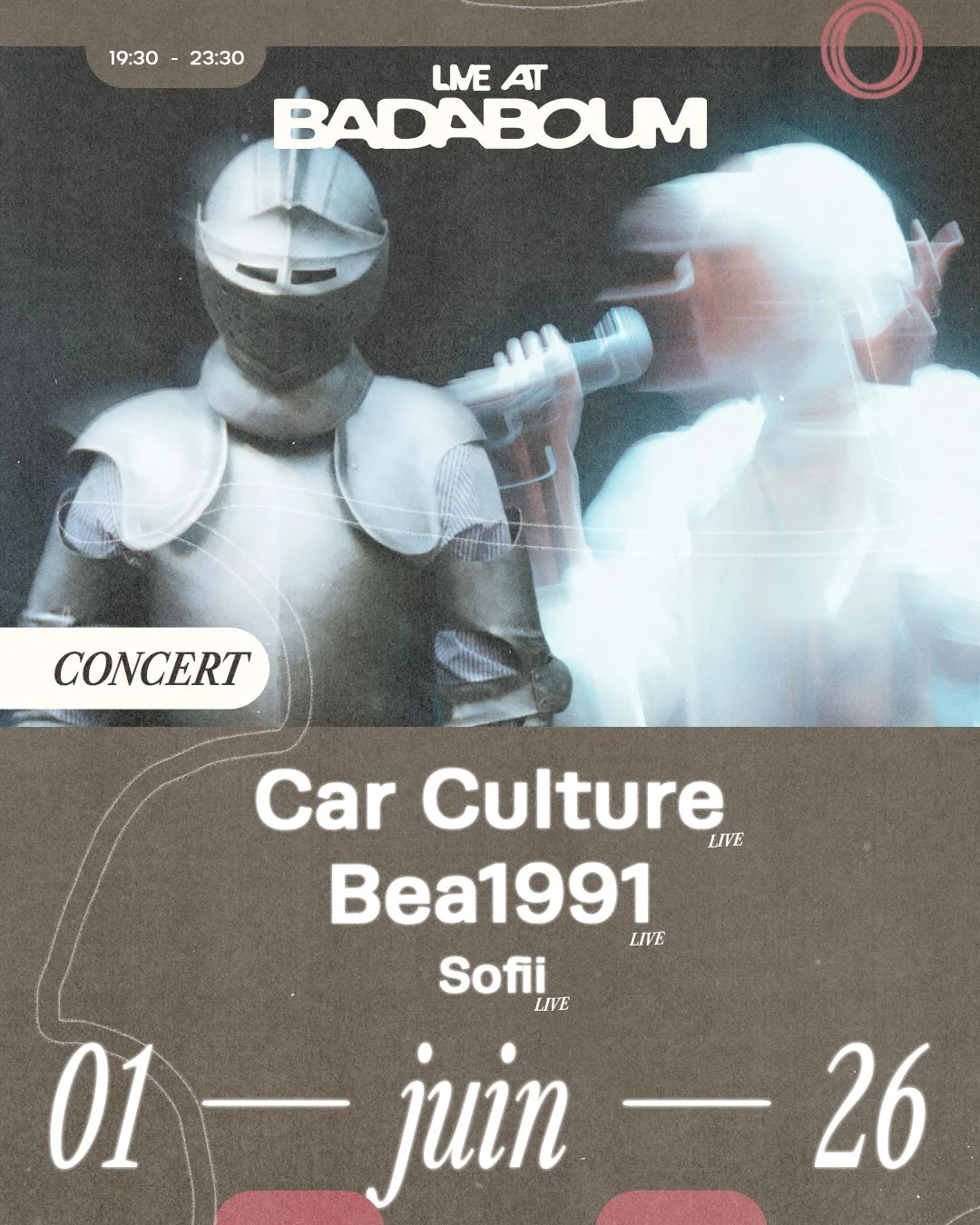Concert — Car Culture, Bea1991, Sofii