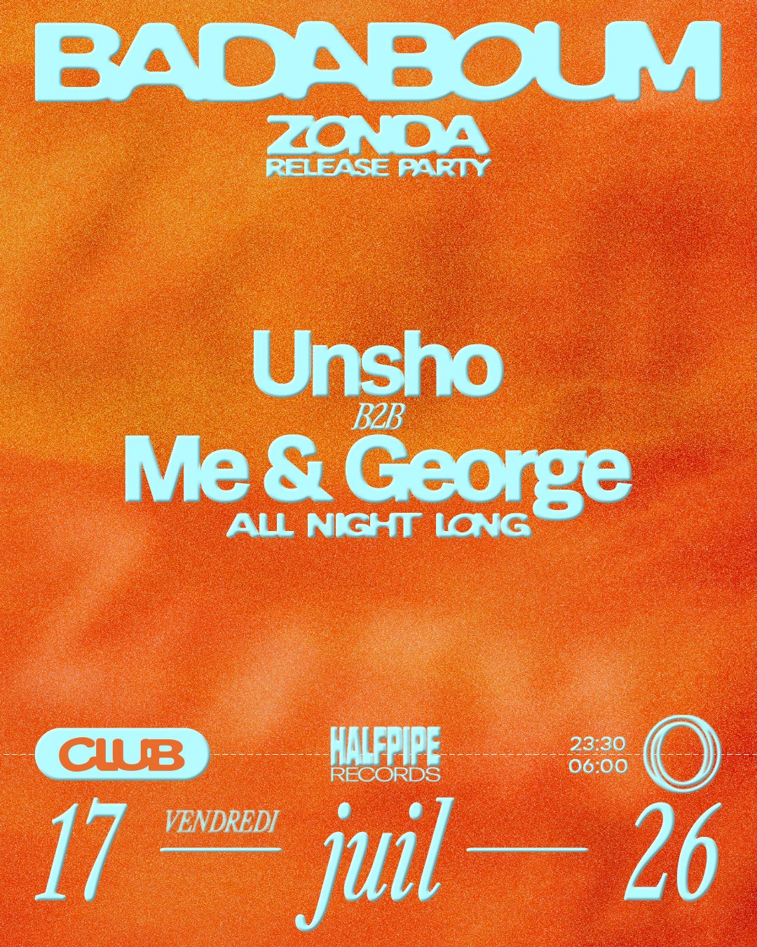 Club — Halfpipe Records: Unsho X Me & George All Night Long