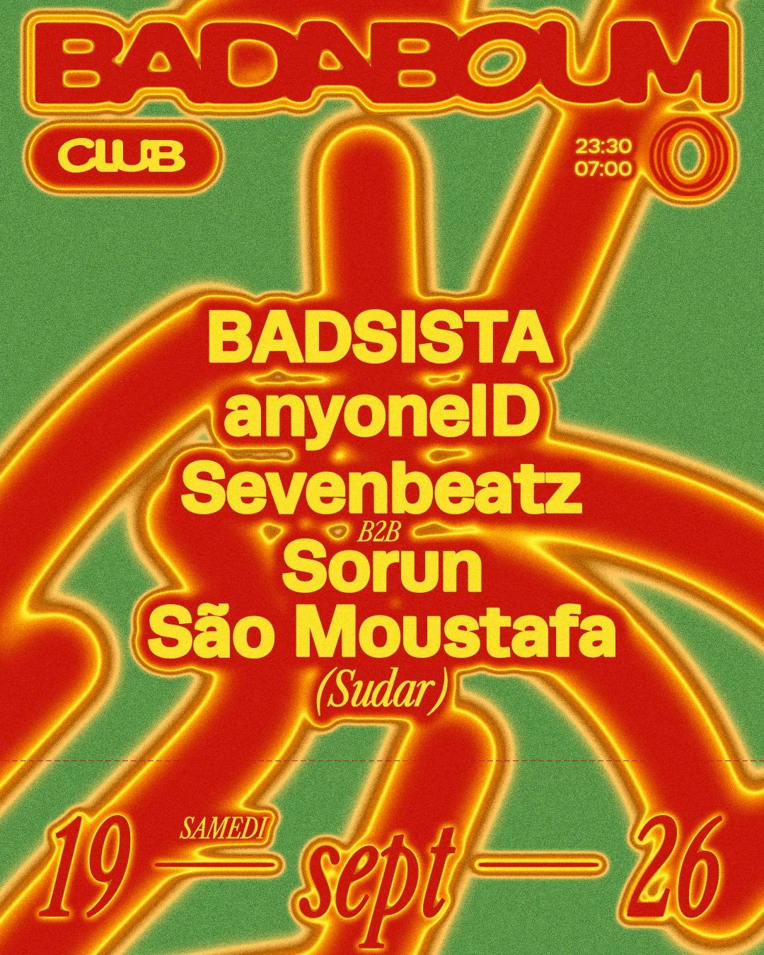 Club — Badsista, Anyoneid, Sevenbeatz B2b Sorun, Sudar