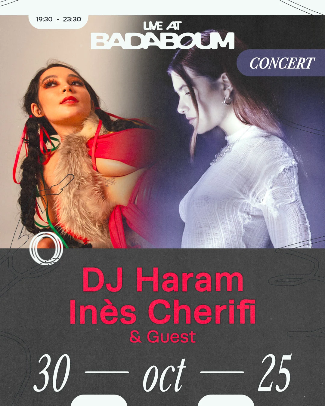 Concert — Dj Haram, Inès Cherifi, Iceboy Violet