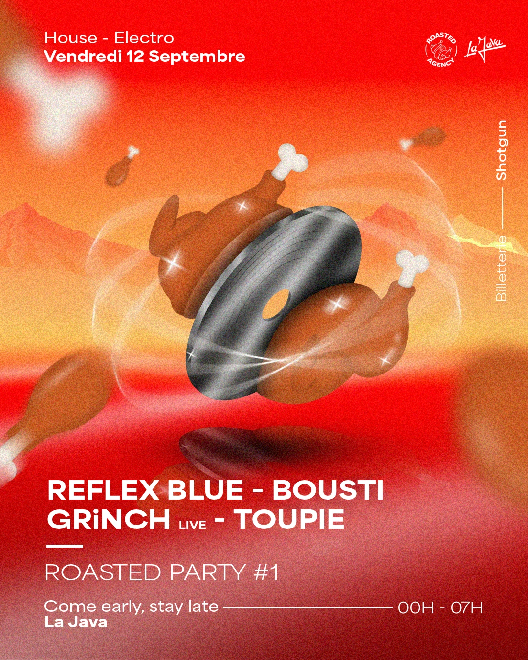 Roasted Party #1 Reflex Blue, Bousti, Grinch (Live), Toupie