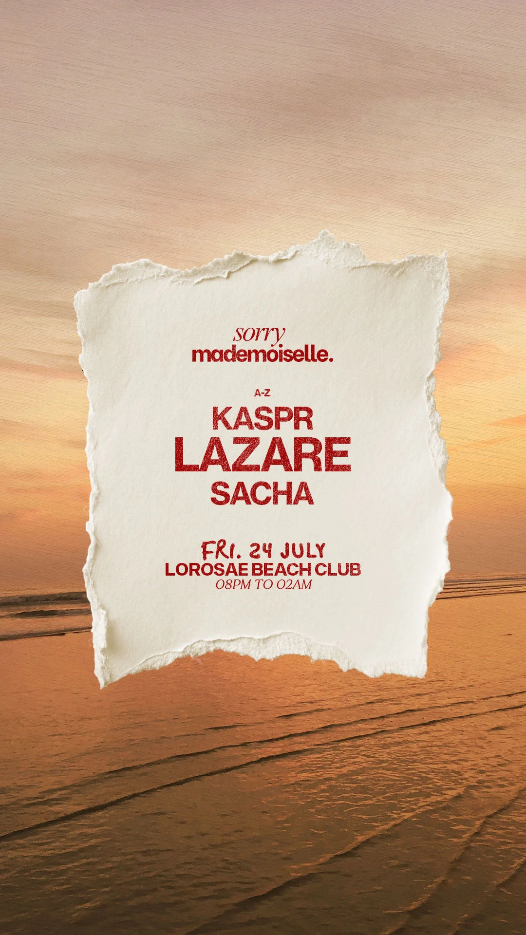 Beach Residency With Lazare By Sorry Mademoiselle