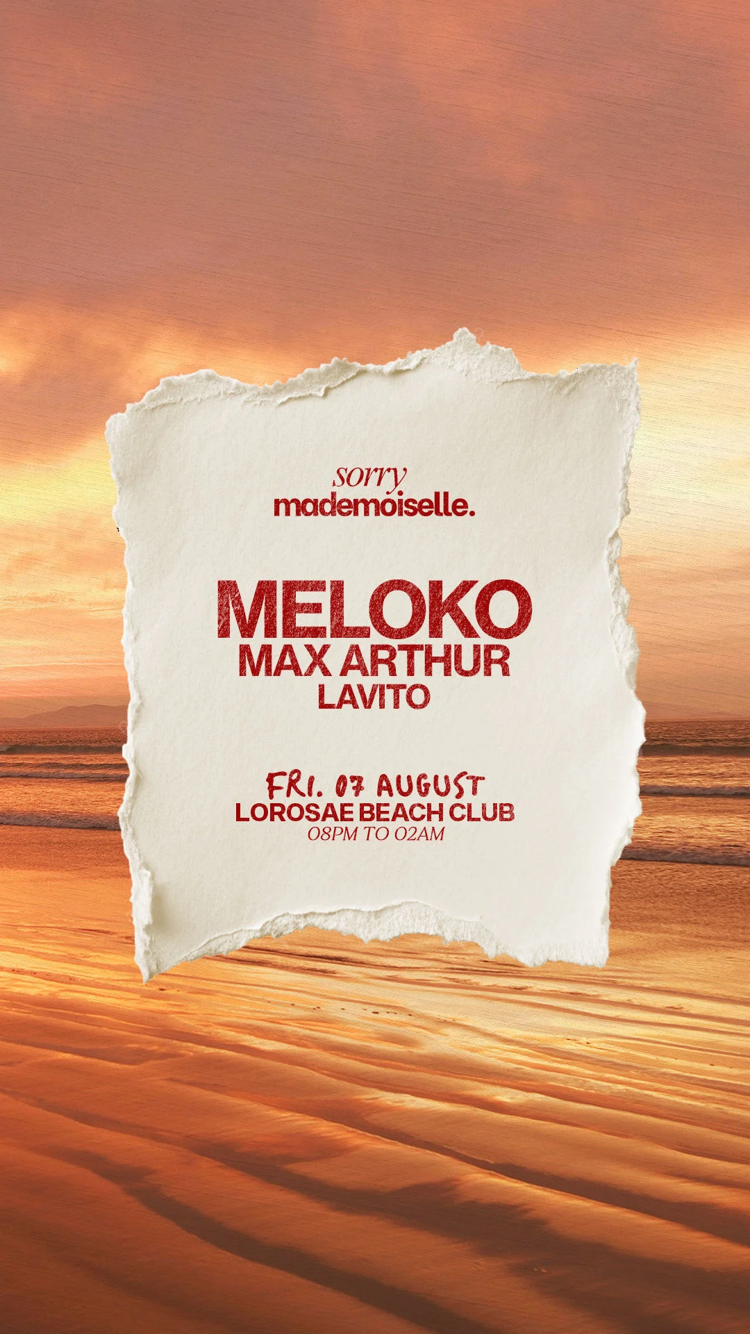 Beach Residency With Meloko By Sorry Mademoiselle