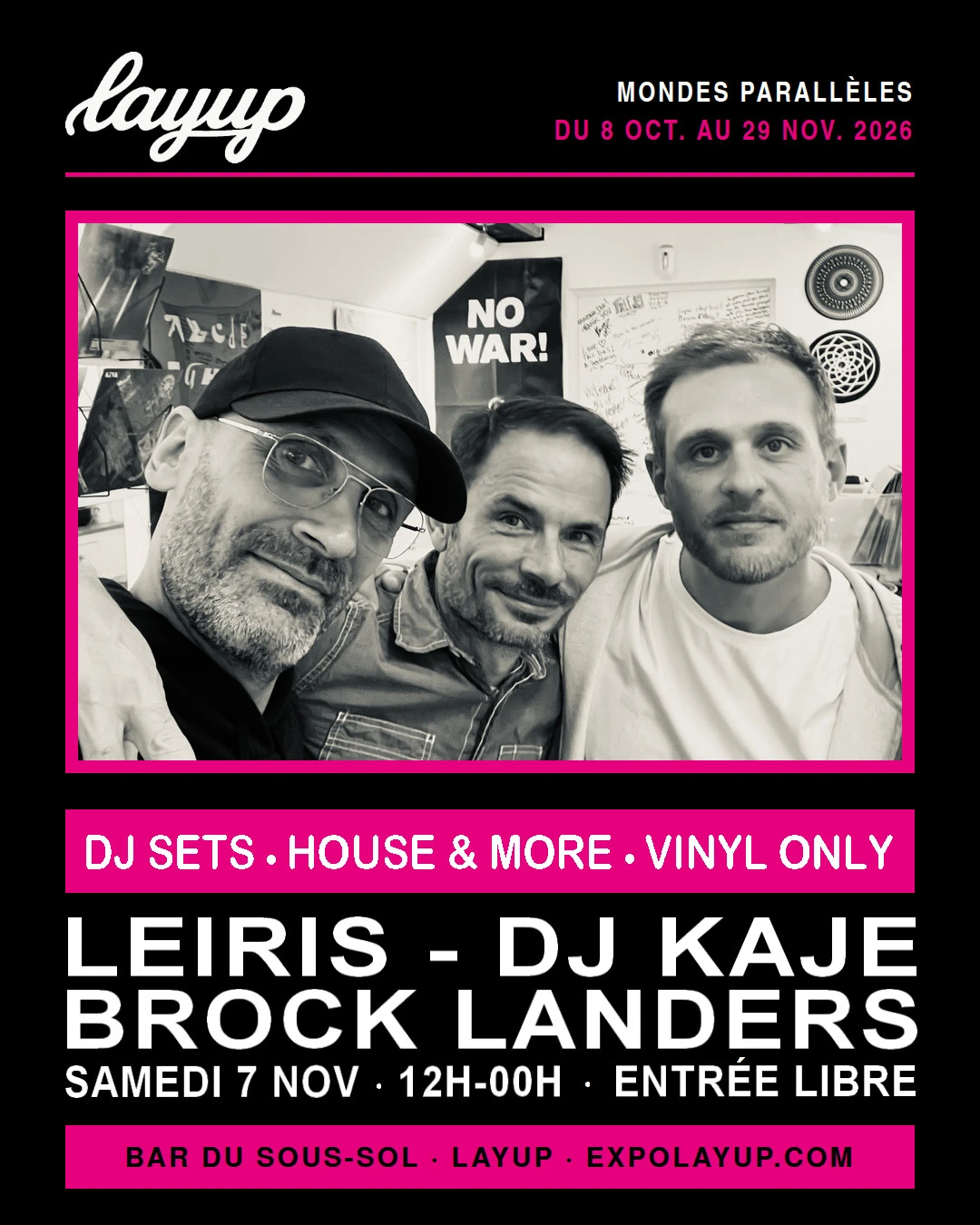 Expo Layup: 12h-00h - Vinyl Only: Leiris/Kaje/Brock Landers