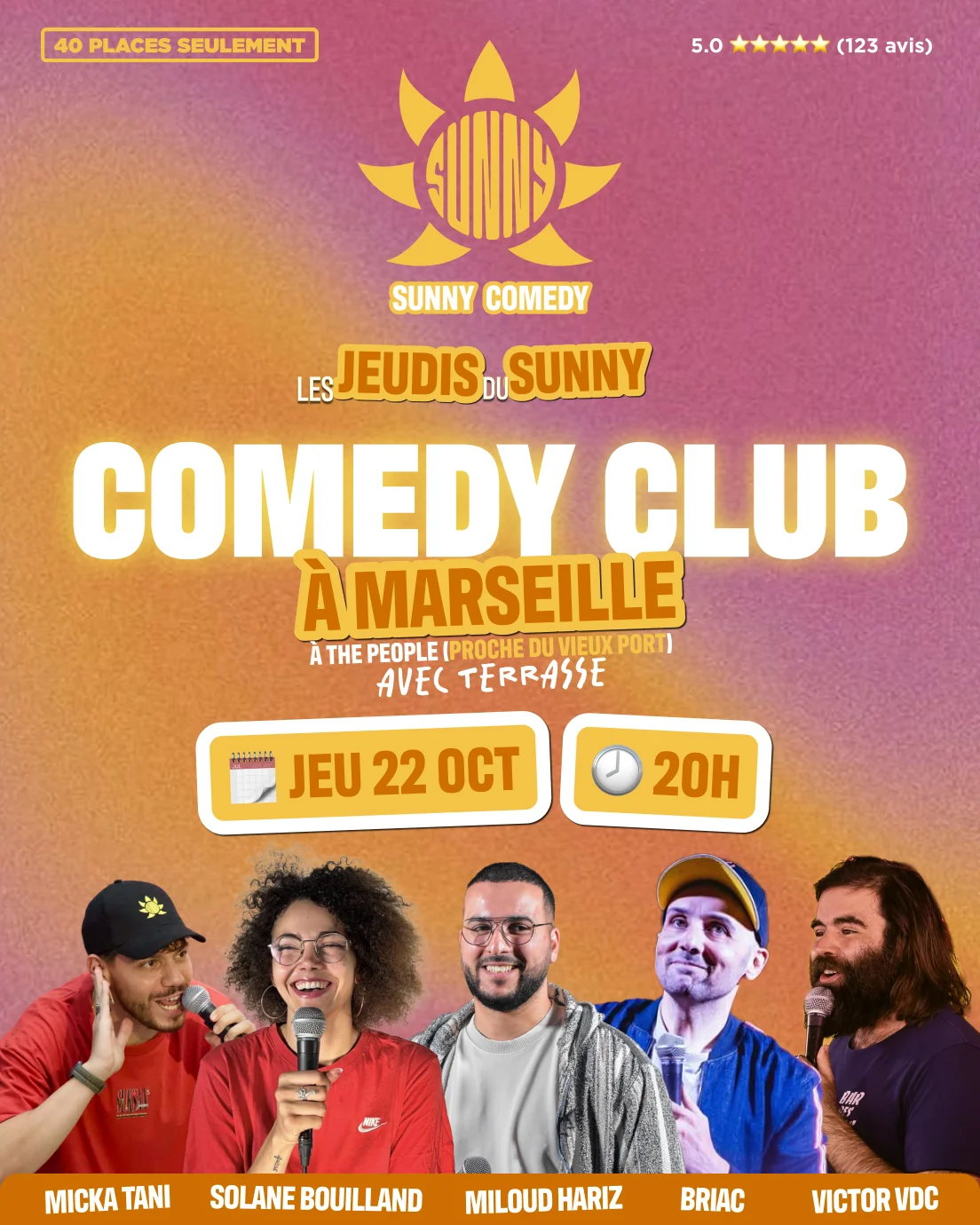 Sunny Comedy Club À The People (Briac, Solane, Miloud...)