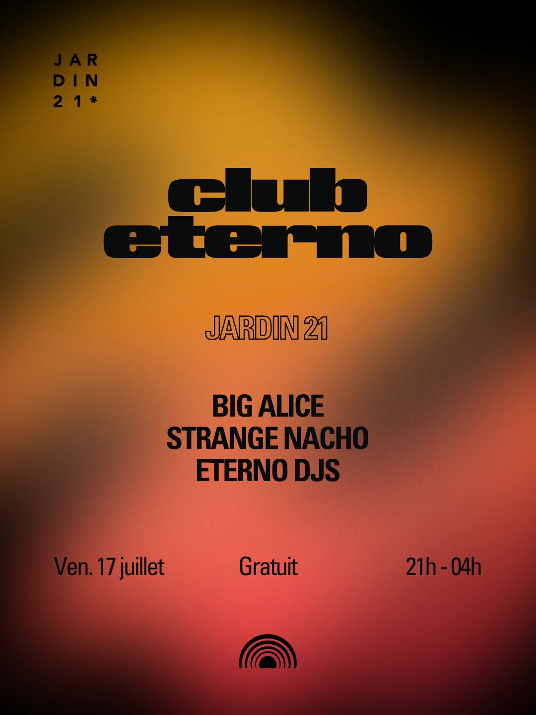 Club Eterno X Jardin21 ~ Open Air