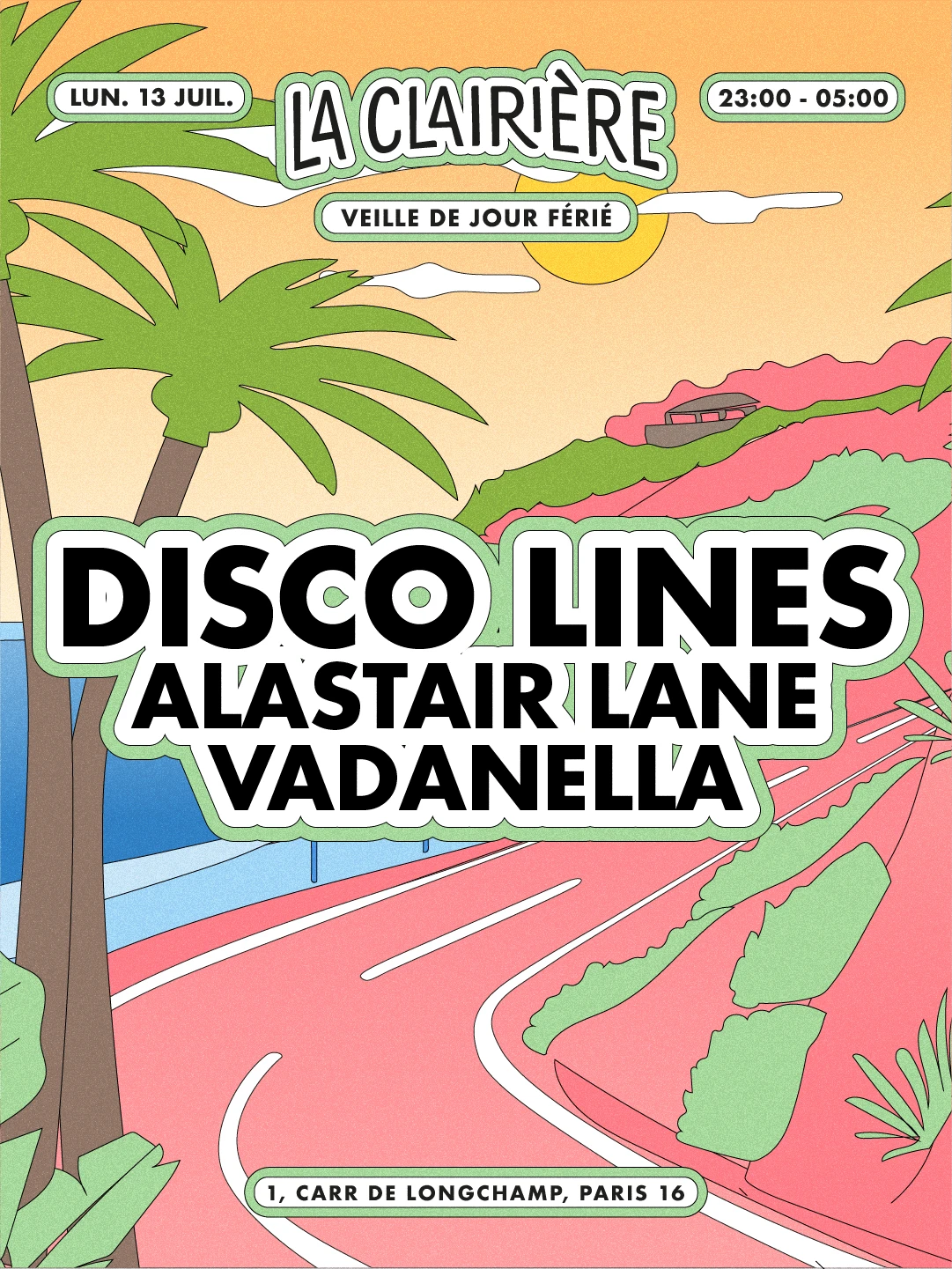 La Clairière : Disco Lines, Alastair Lane, Vadanella