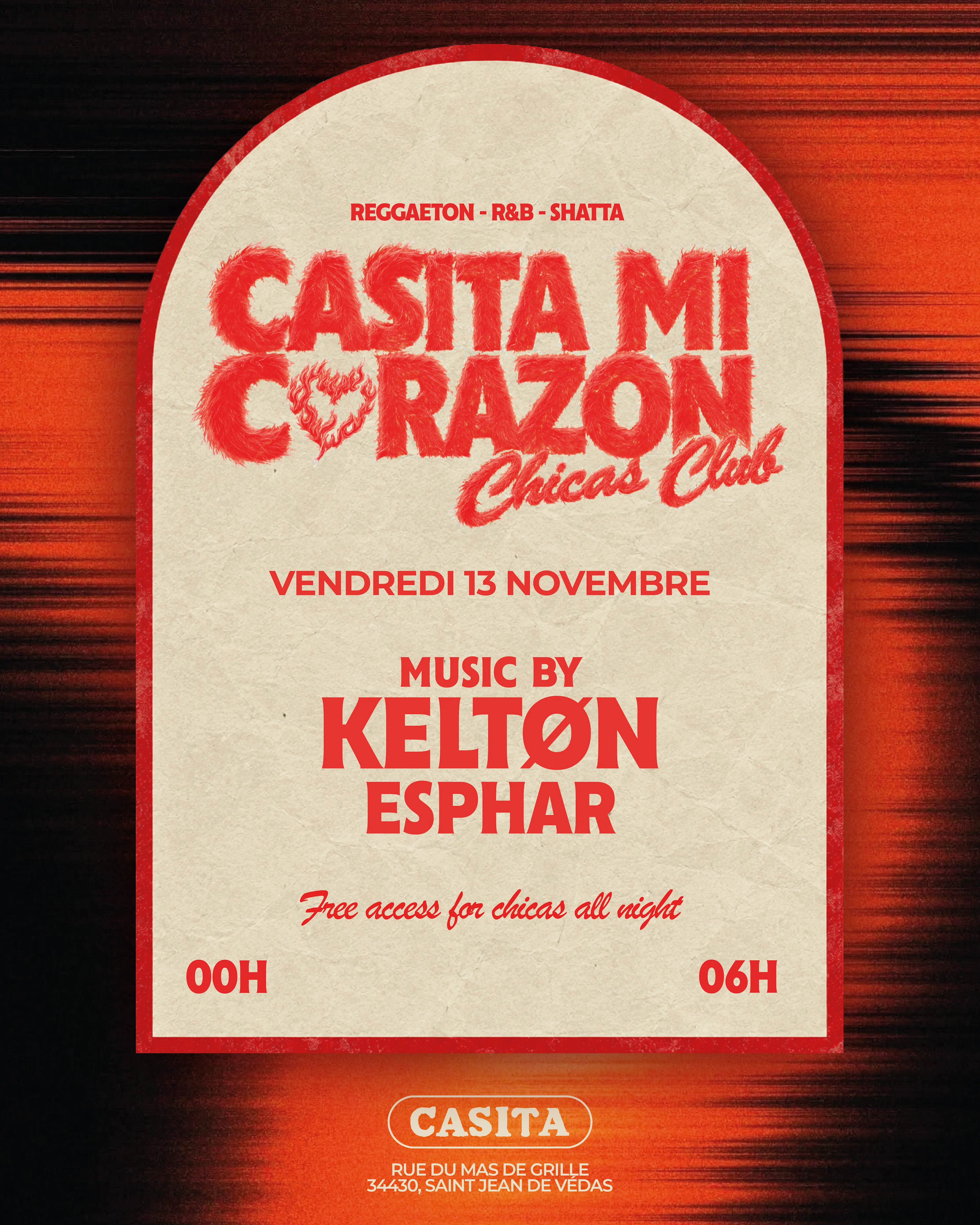 Vendredi 13 Novembre - Casita MI Corazon