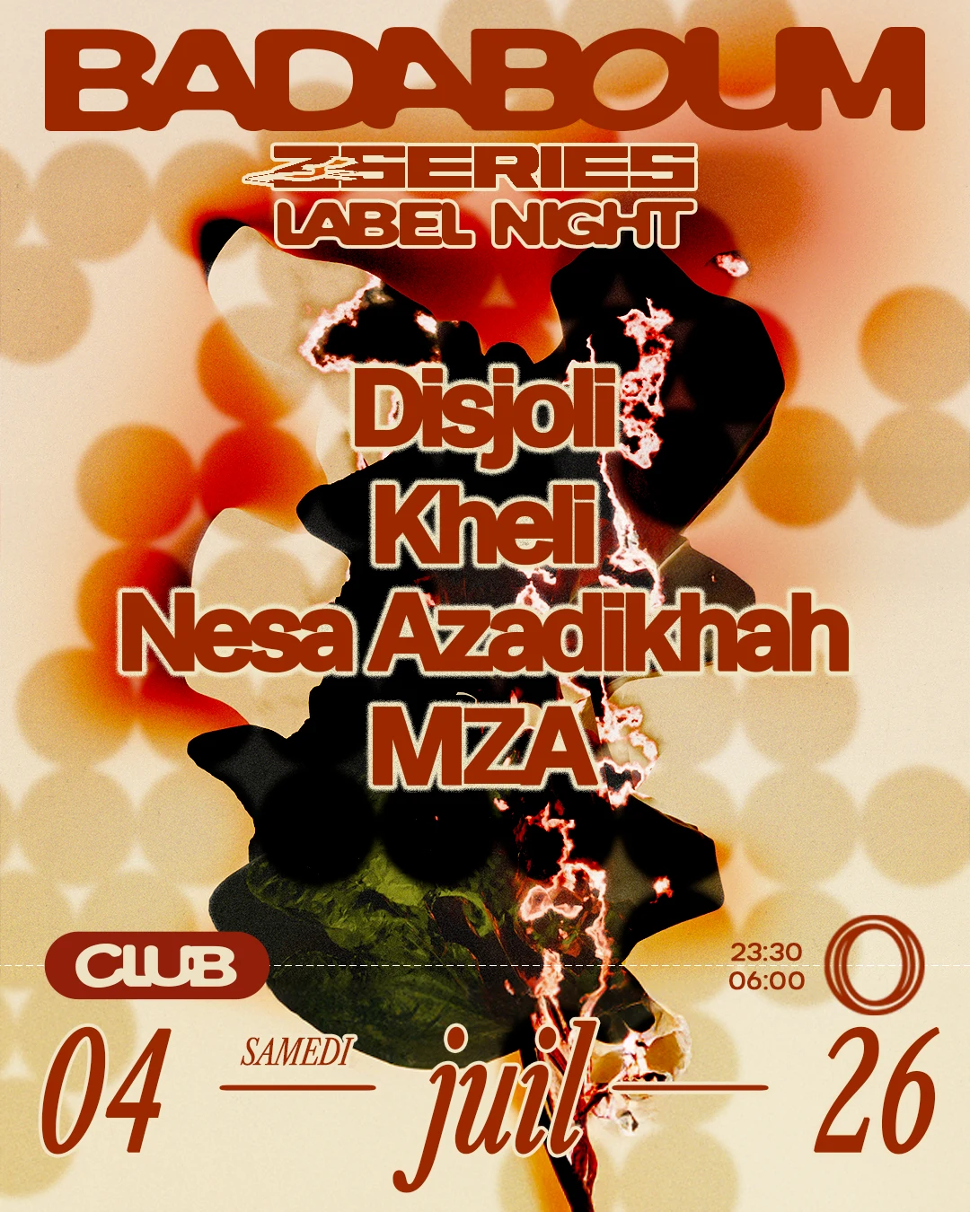 Club — Mza Label Night: Disjoli, Kheli, Nesa Azadikhah