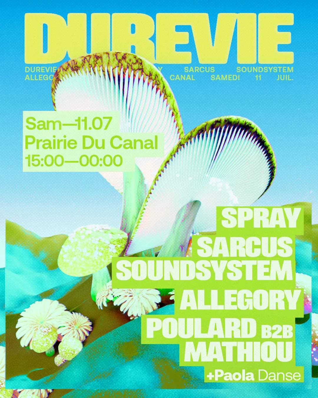 Open Air - Dure Vie : Spray, Sarcus Soundsystem, Allegory