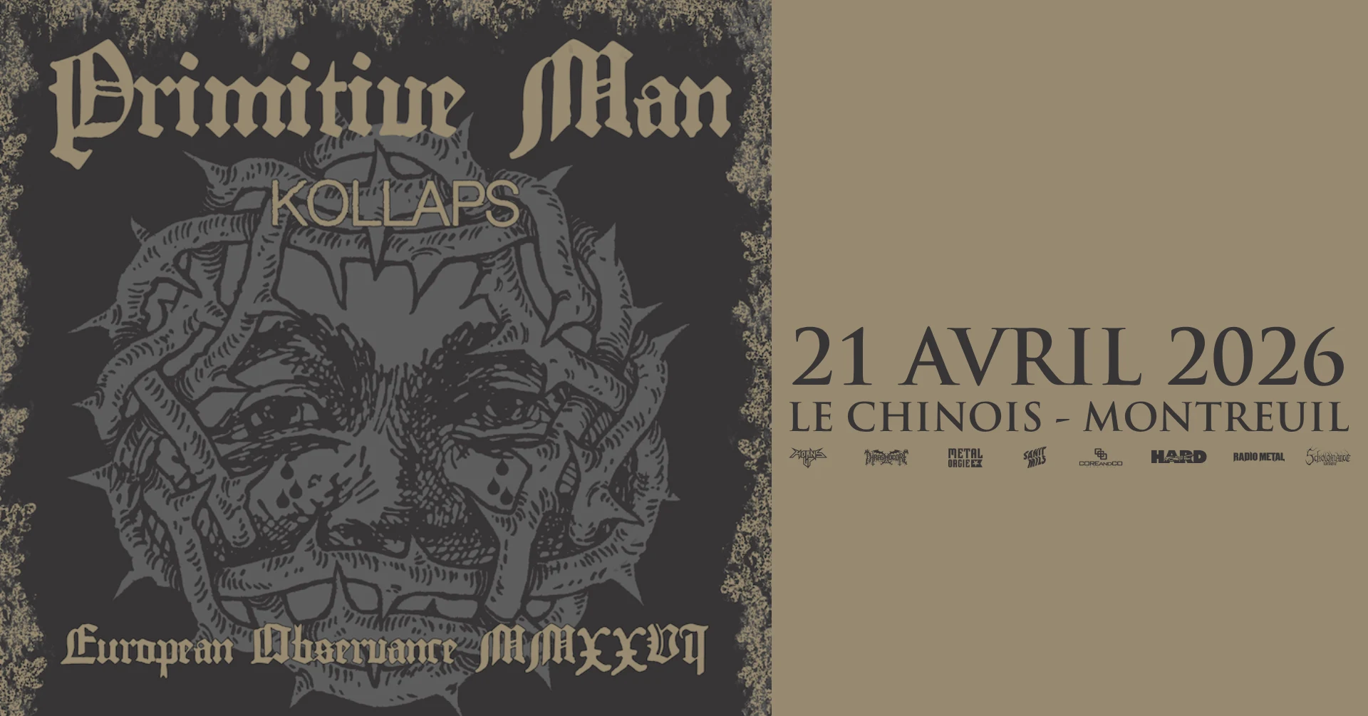 Primitive Man + Guests : Kollaps @ Le Chinois