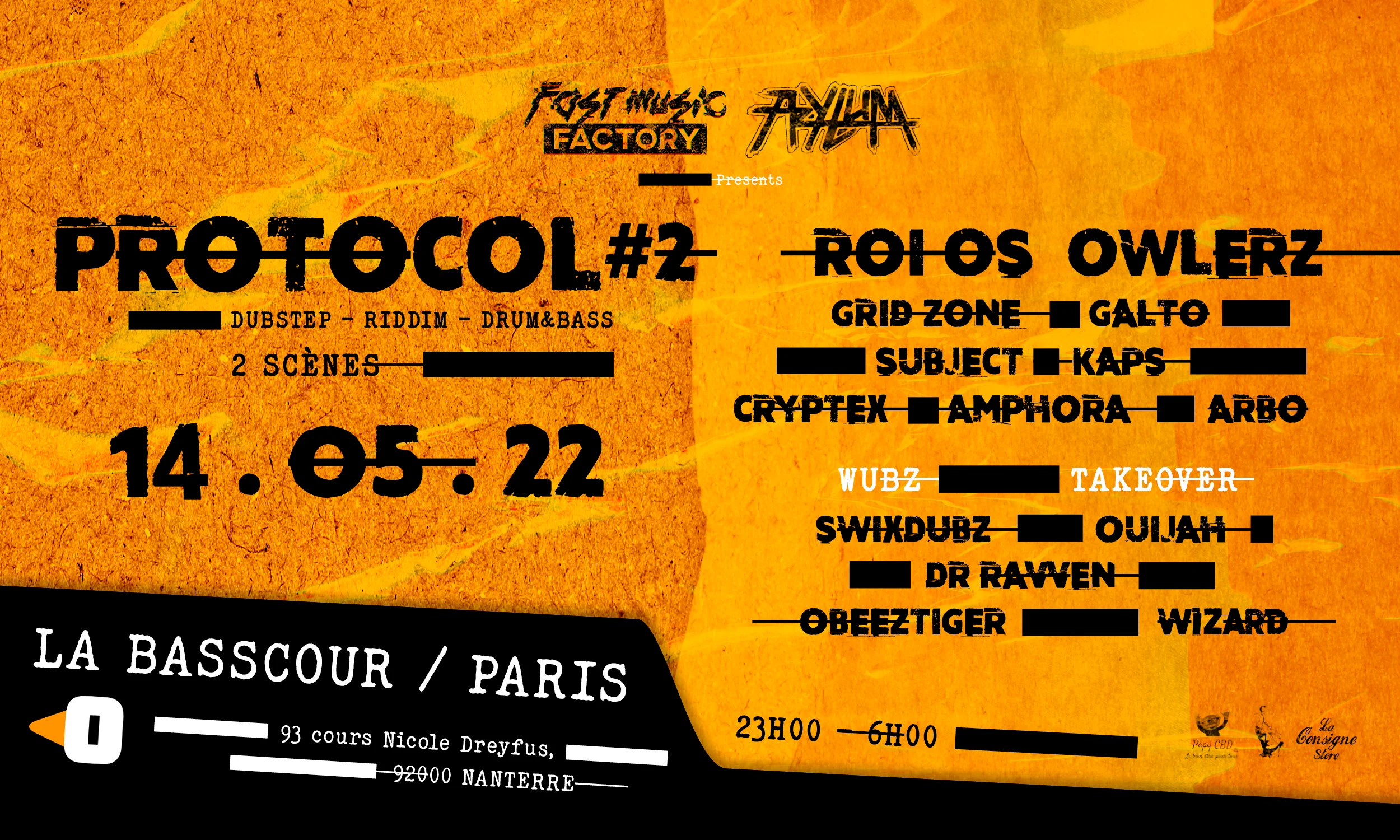 Fastmusicfactory & Azylum Presents Protocol W/Owlerz, Roi Os